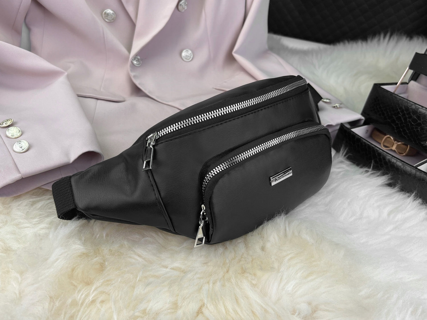 KOCHMANSKI shoulder sachet or bum bag women's belt black Packaging status original