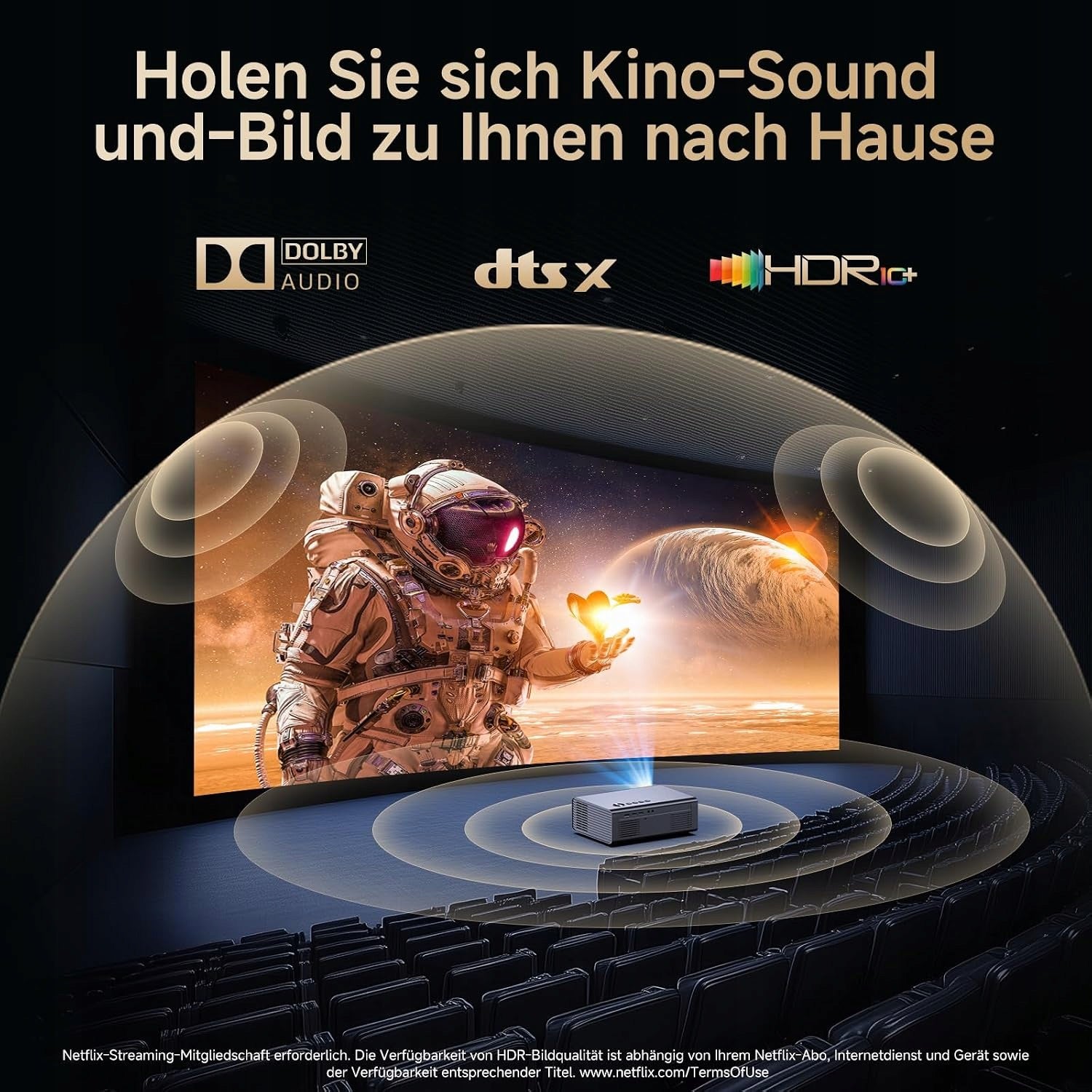 KOGATA Smart Full HD Netflix 4K WiFi 6 Autofocus Bluetooth Projector Manufacturer code OE1526