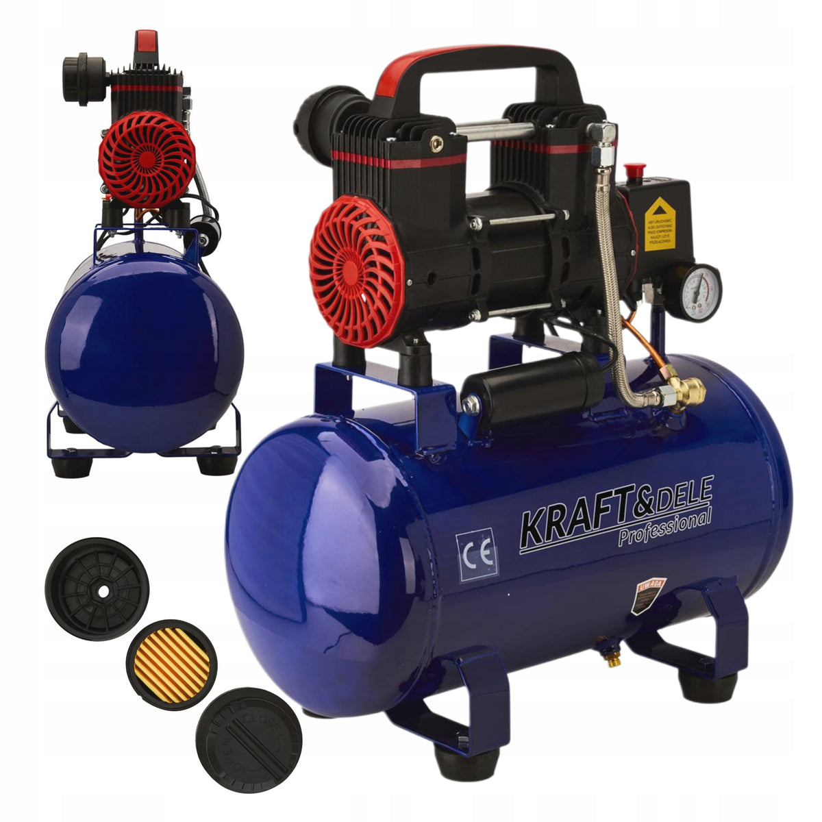 KRAFT&DELE OIL-FREE COMPRESSOR TANK 24L 1390W 220 L/MIN 2850rpm KD2128