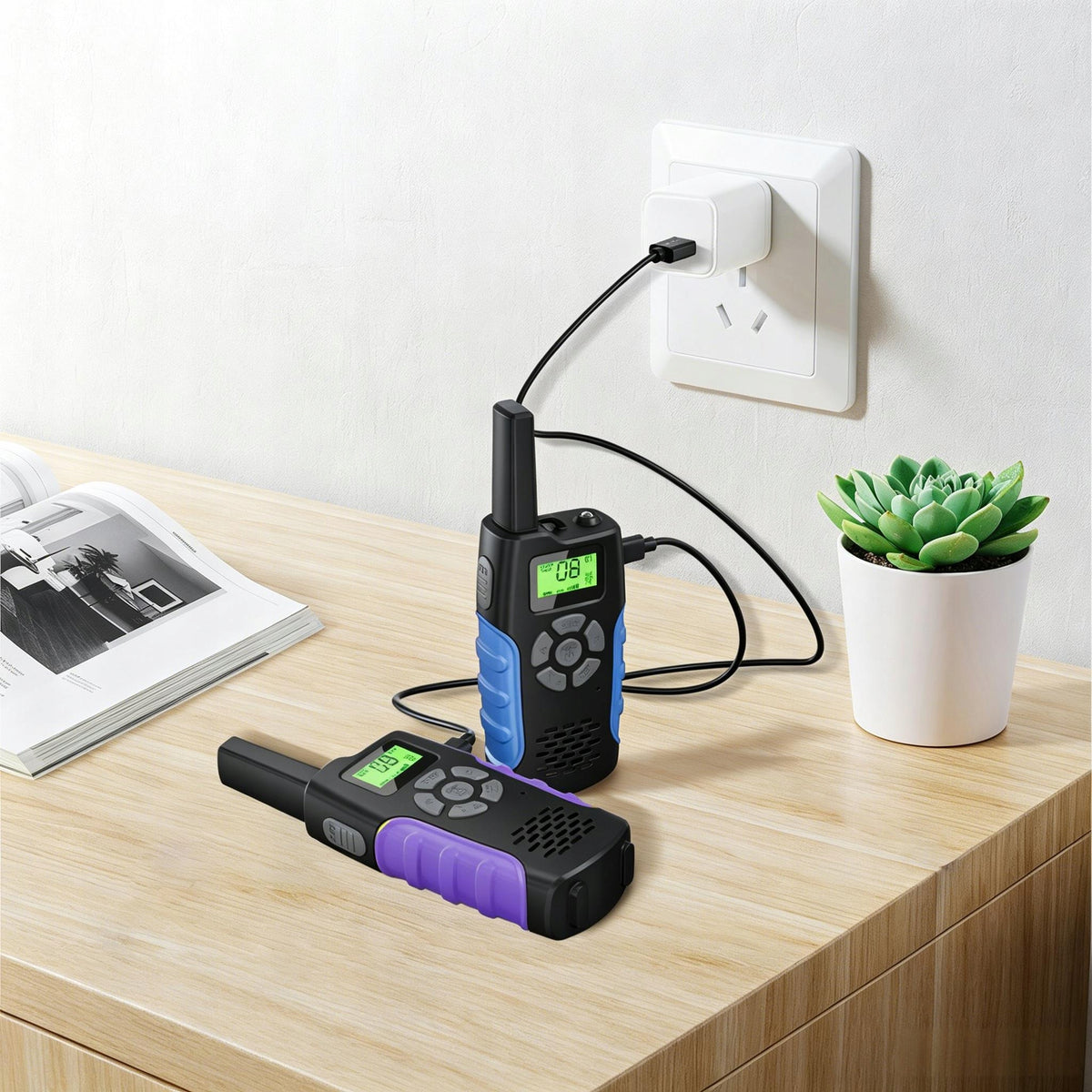 KRÓTKOFALÓWKI WALKIE TALKIE DLA DZIECI ZESTAW Z USB VOX LATARKA 5KM ZASIĘG Manufacturer code 10551