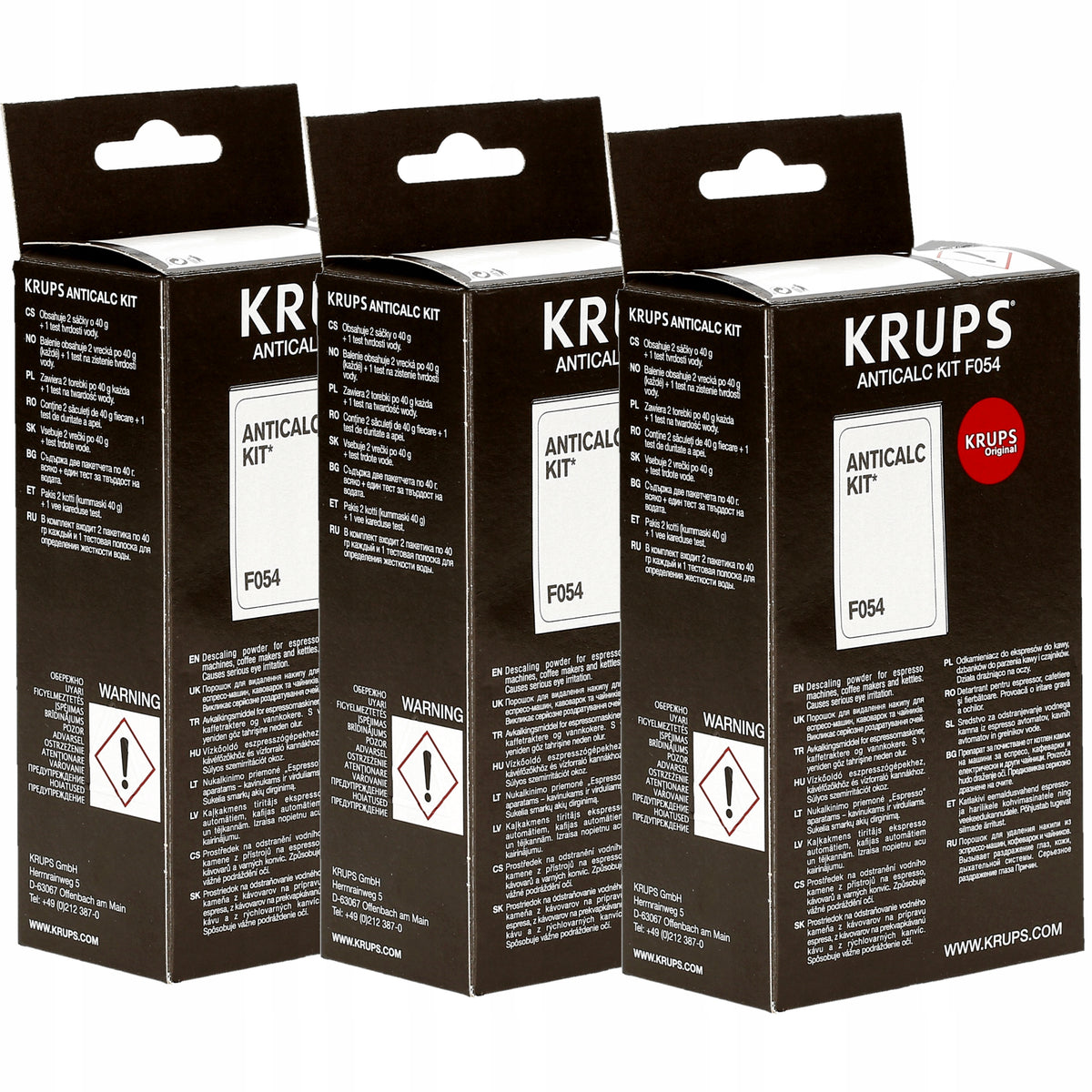 KRUPS F054 Descaler for espresso machine 2 sachets ORIGINAL KRUPS 3 packs Manufacturer code Allegro karp308