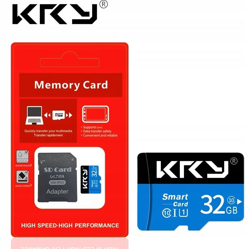 KRY Micro SD/TF Memory Card U1 32GB blue + ADAPTER