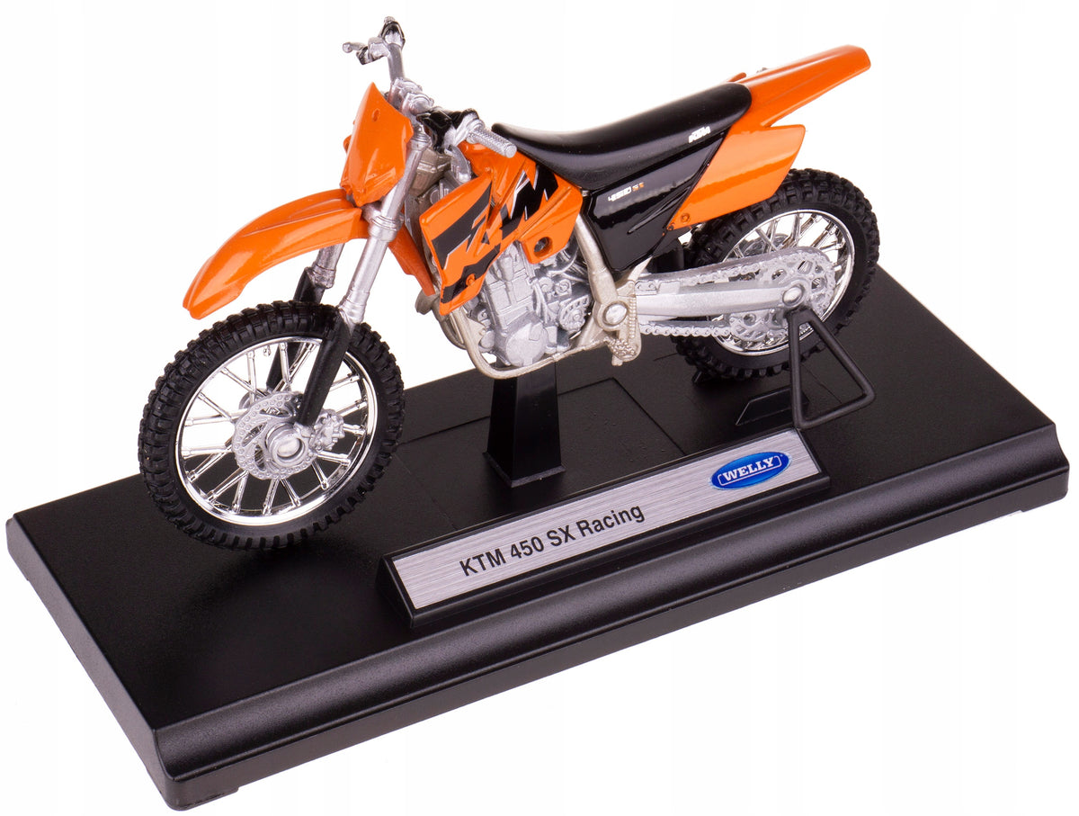 KTM 450 SX RACING MODEL METAL-PLASTIC WELLY MOTOR 1:18