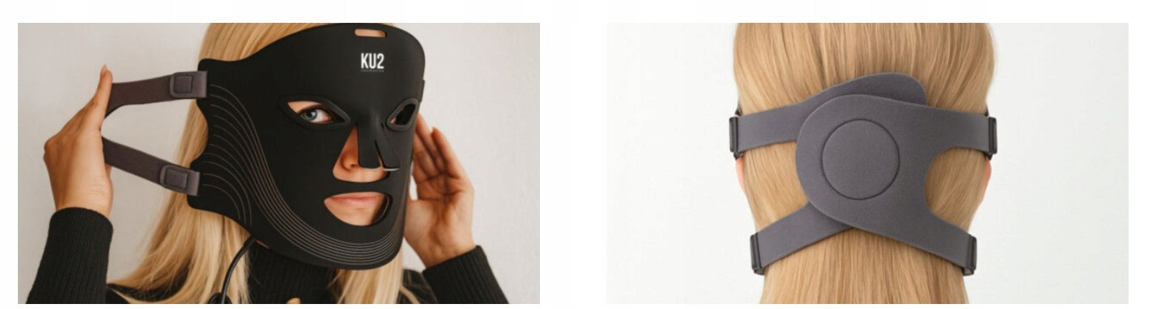KU2 Dual LED Face and Neck Mask Black Anti-Wrinkle Brand no brand