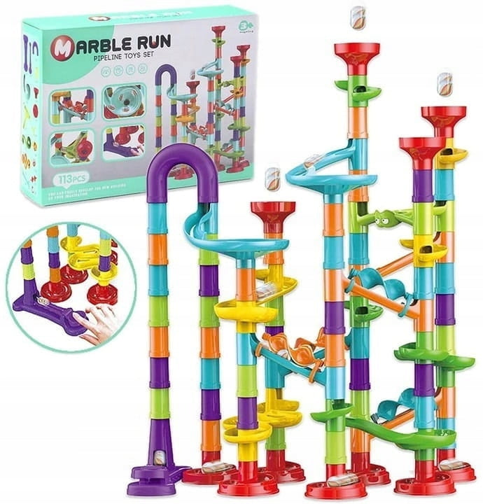 KULODROM BALL TRACK SET 113EL + LAUNCHER Spiral BALLS FOR CHILDREN