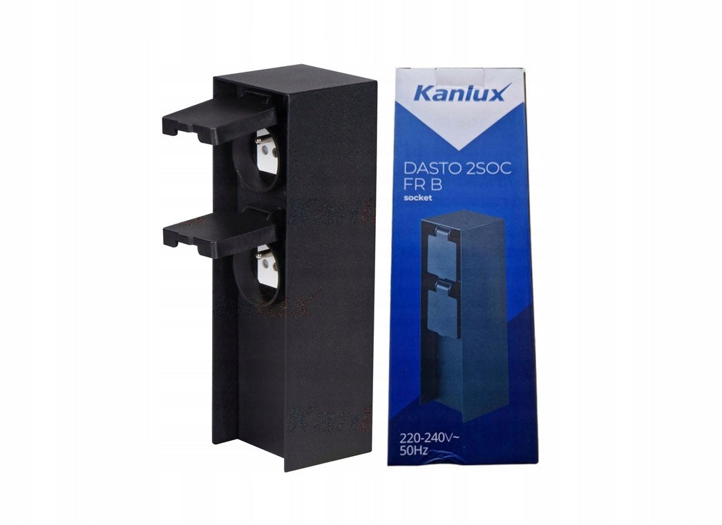 Kanlux Dasto Electric garden post with 2x socket anthracite IP44 23 cm Packaging status original