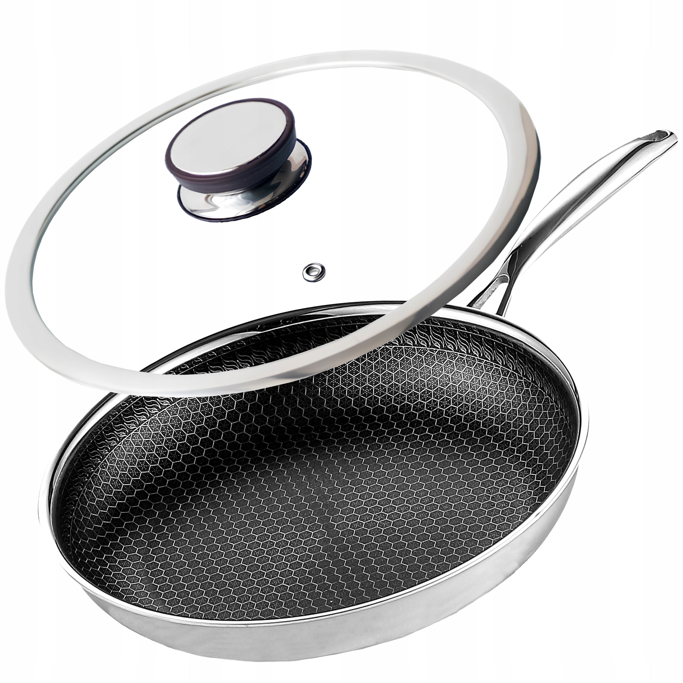 Kanso Professional Ceramic Pan 28 cm with Lid for Inductions Gas