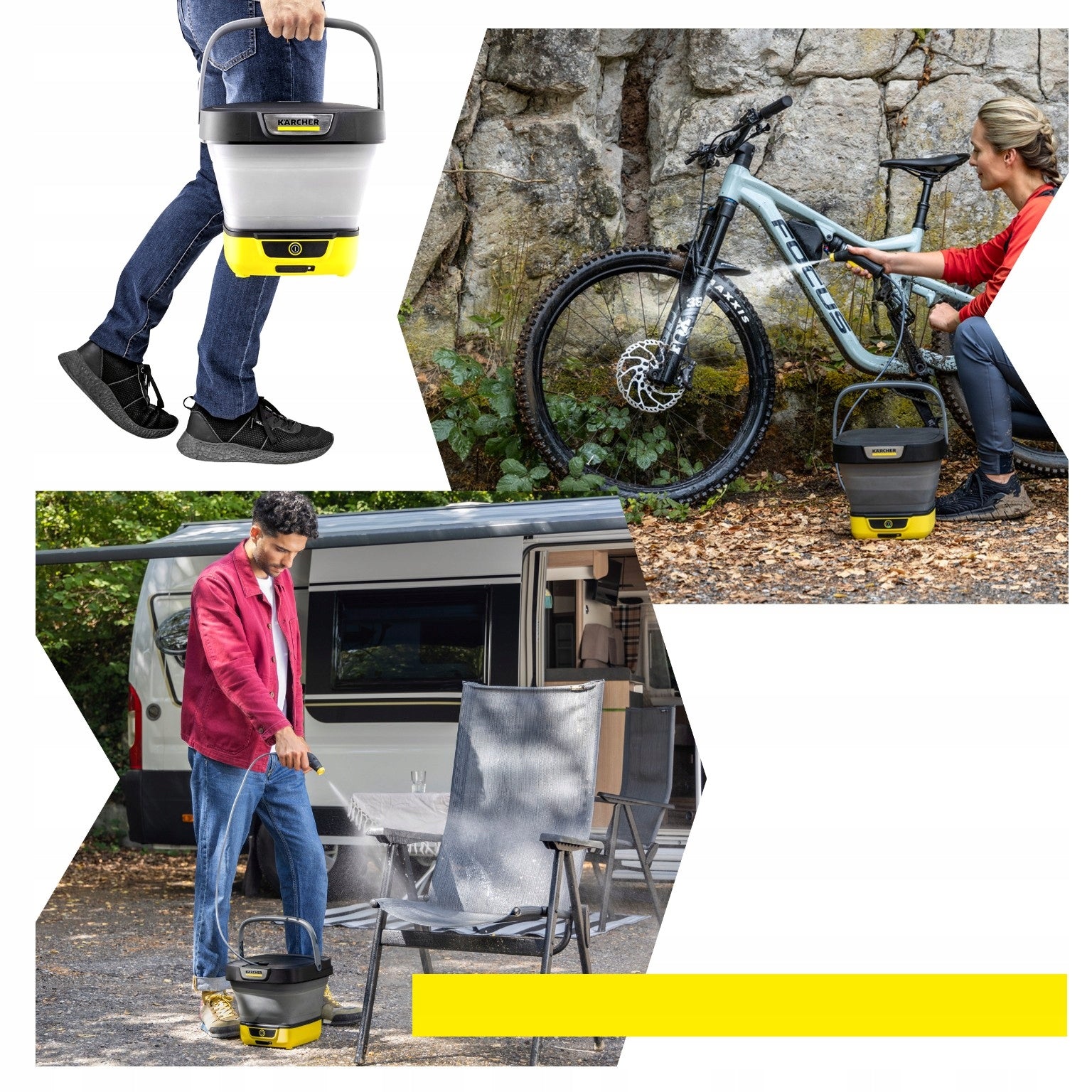 Karcher OC3 Foldable Cordless Portable Pressure Washer Maximum input water temperature 2.2°C