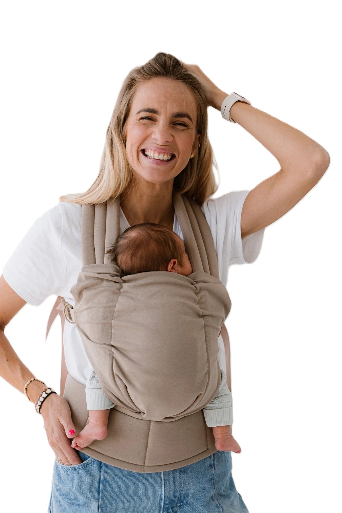 Kavka nest beige GOLD - adjustable buckle carrier