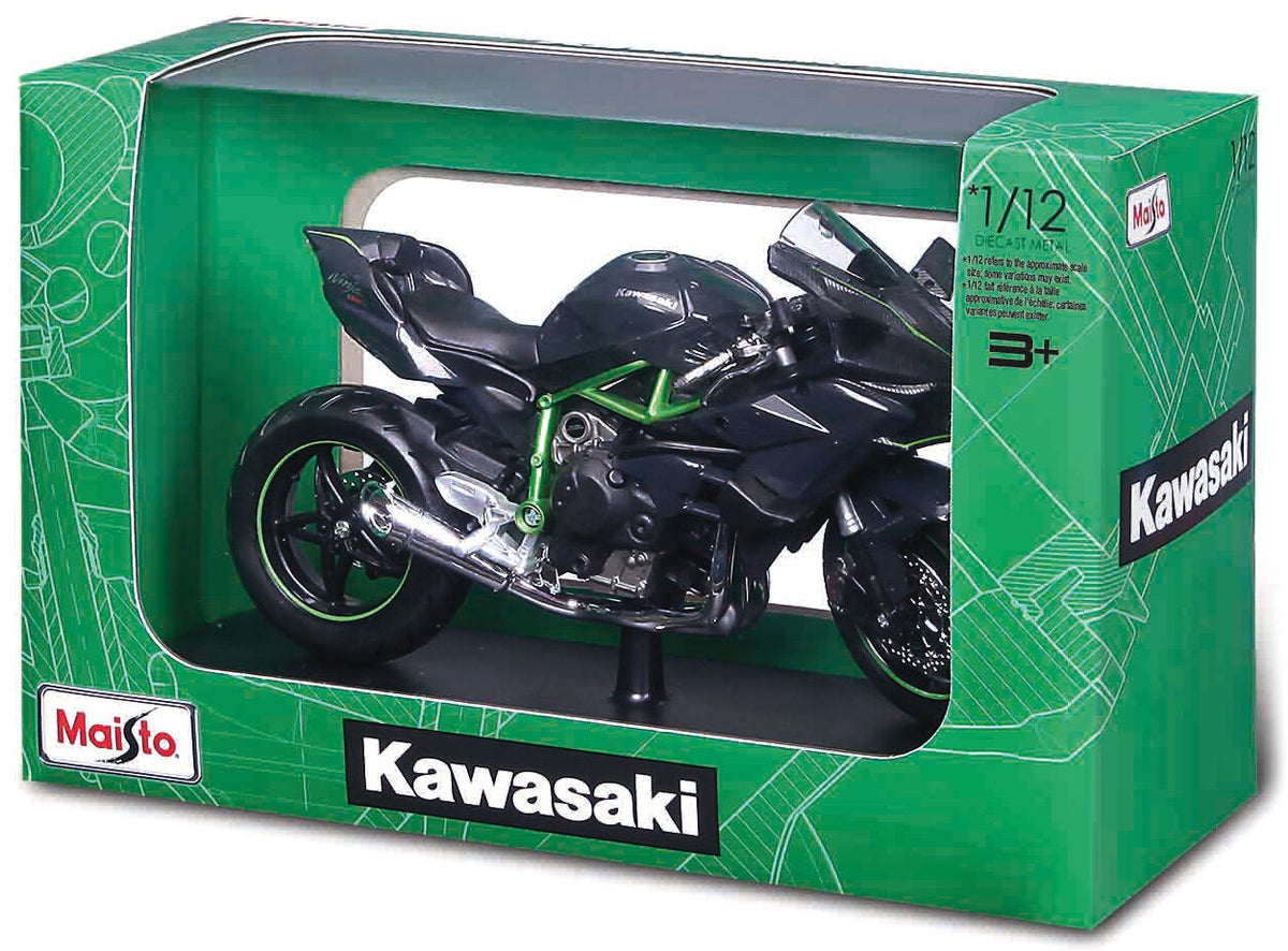 Kawasaki Ninja H2R H2 R 2017 Maisto 1:12 Stand with description! Model Motorbike Manufacturer code HLO39b