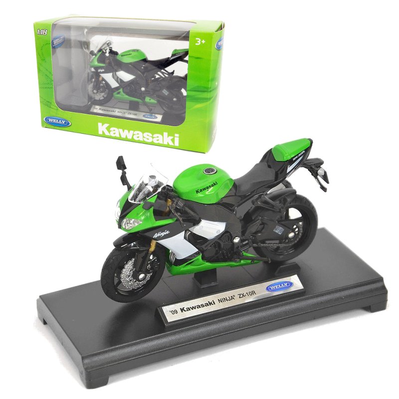 Kawasaki ZX-10R motorcycle model scale 1:18 Welly