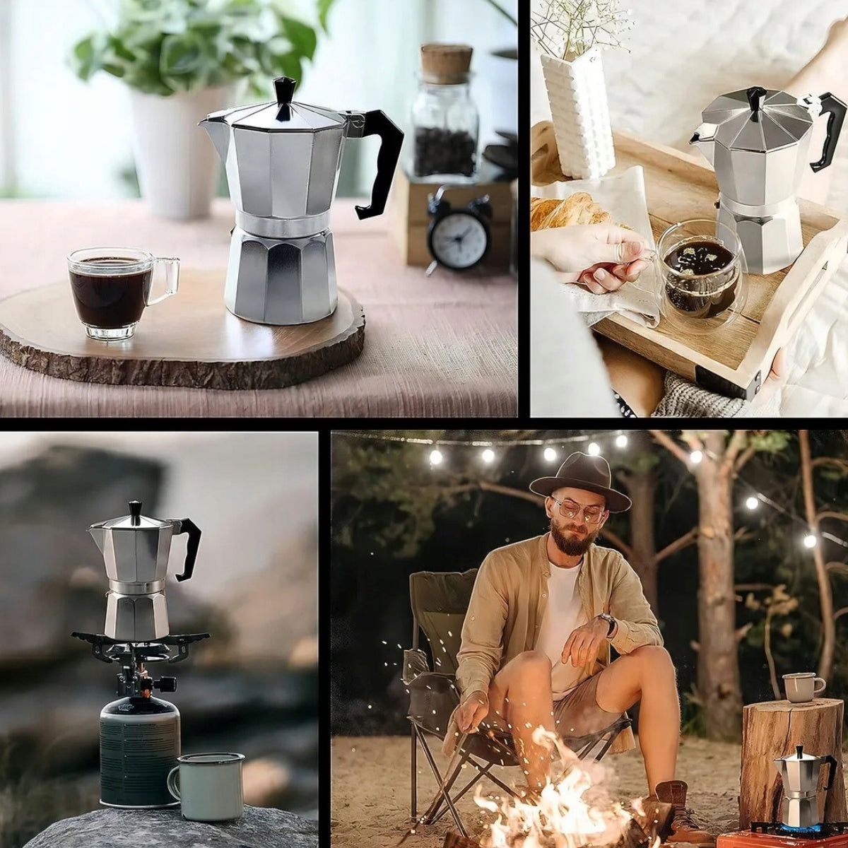 Kawiarka Aluminiowa Moka 3 tz 150 ml Espresso Zaparzacz na Gaz Elektryczna Brand no brand