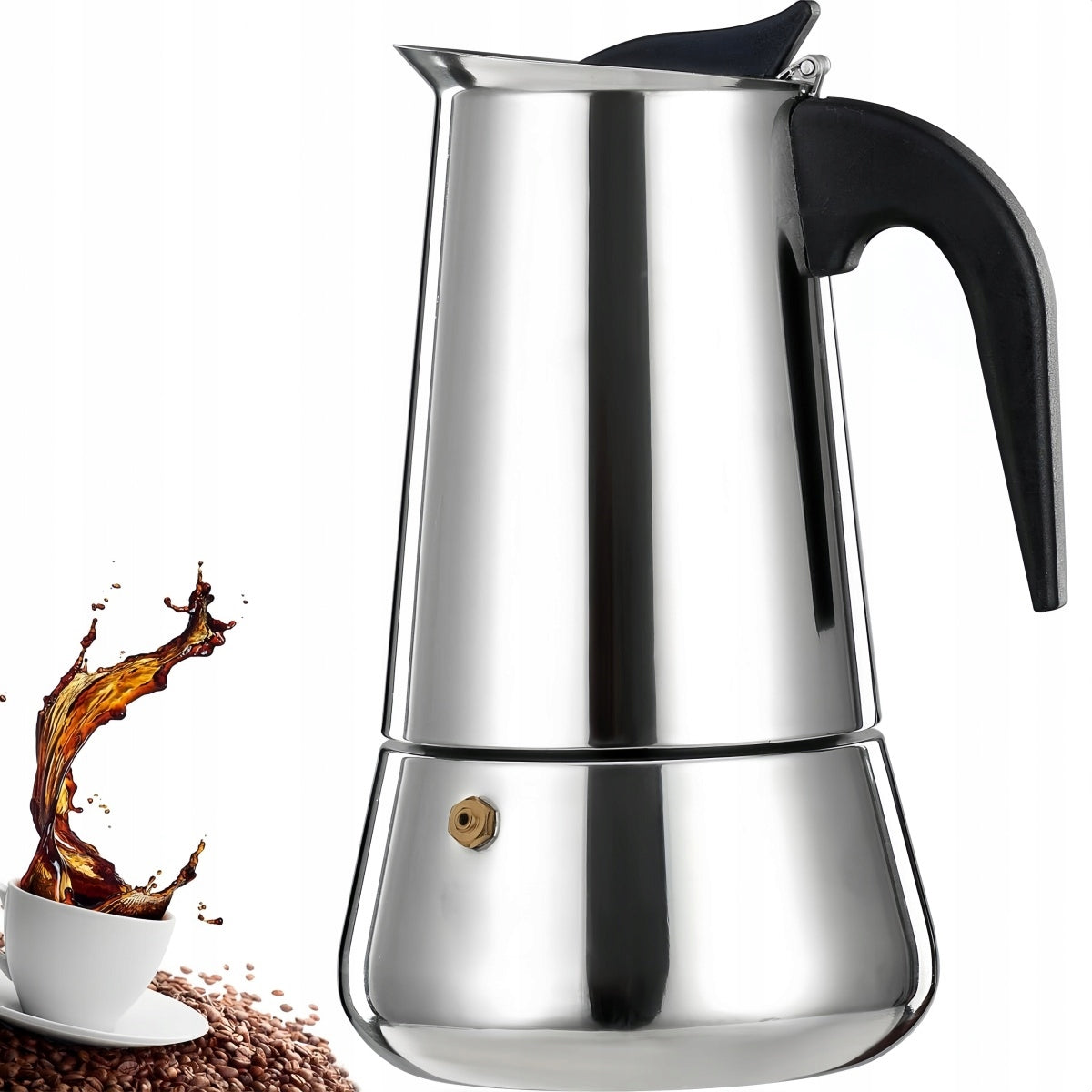 Kawiarka ze Stali KWALUX 6 tz 300 ml Espresso Zaparzacz Gaz Indukcja Prąd