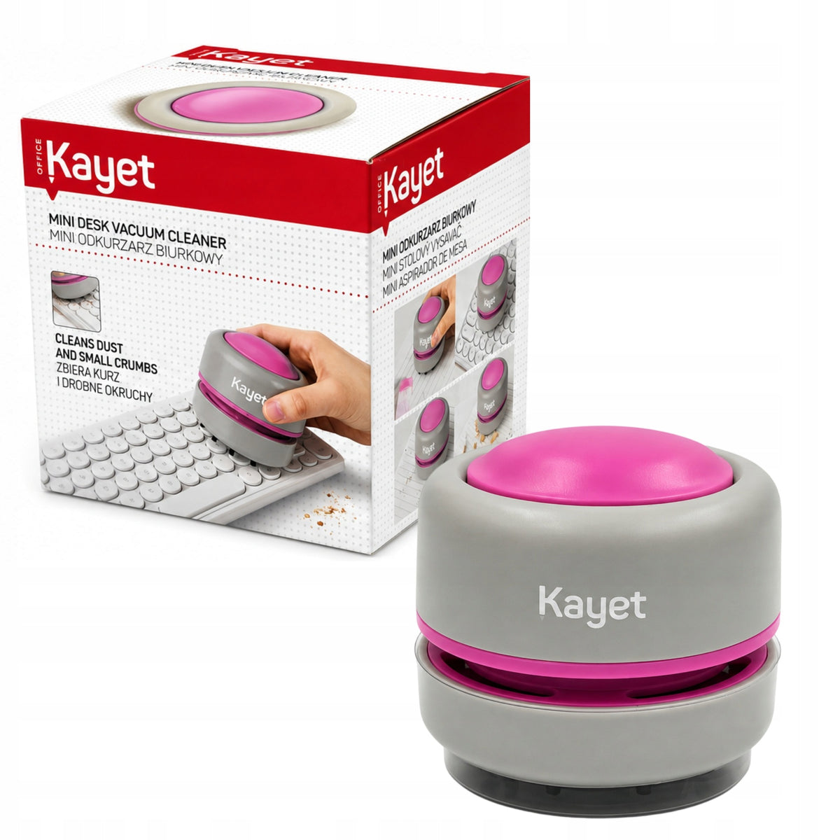 Kayet Mini Desk Vacuum Cleaner Pink