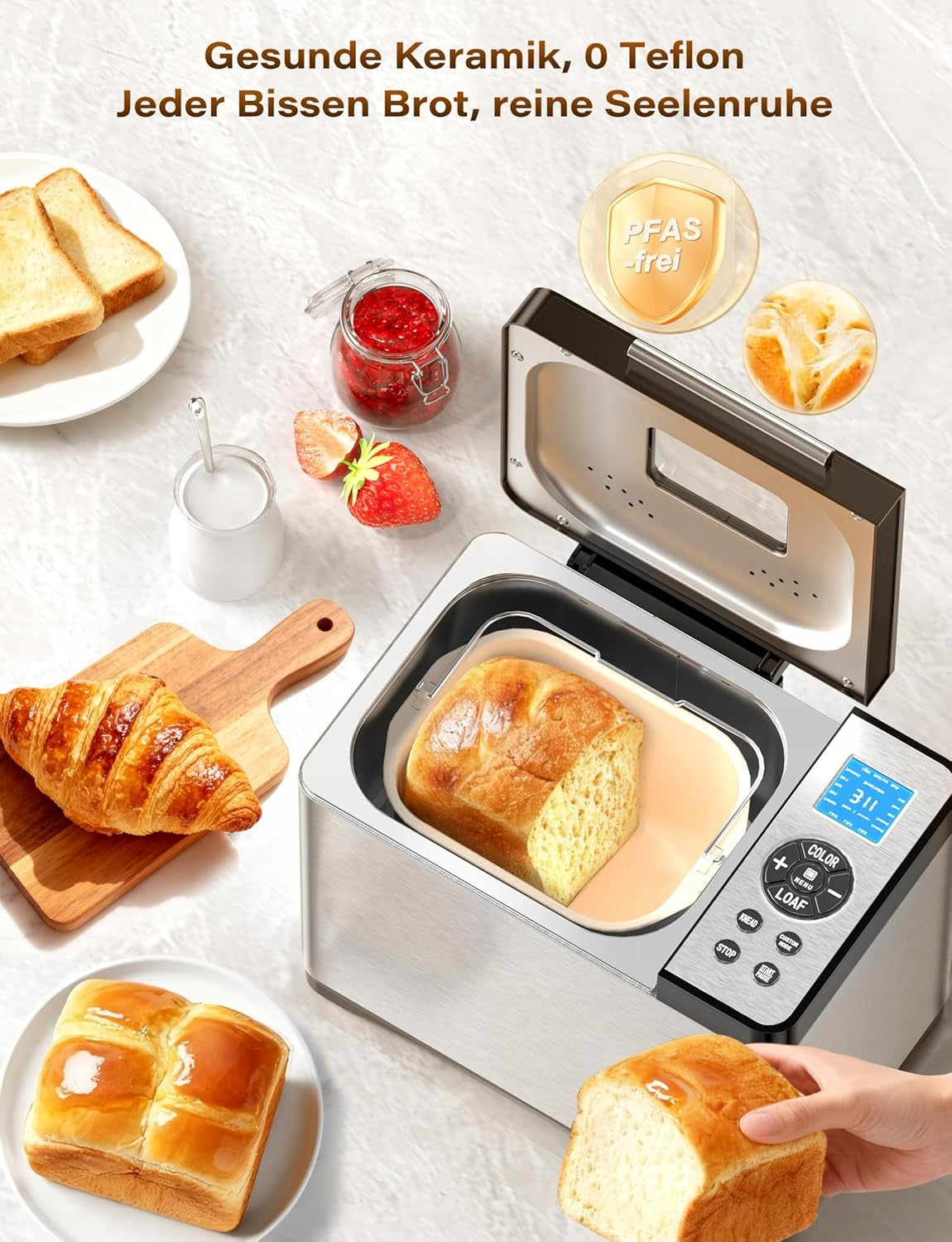 Keepeez Bread maker 19 programs, pizza, jam +recipes J.GERMAN Manufacturer code B0G1SNQB29
