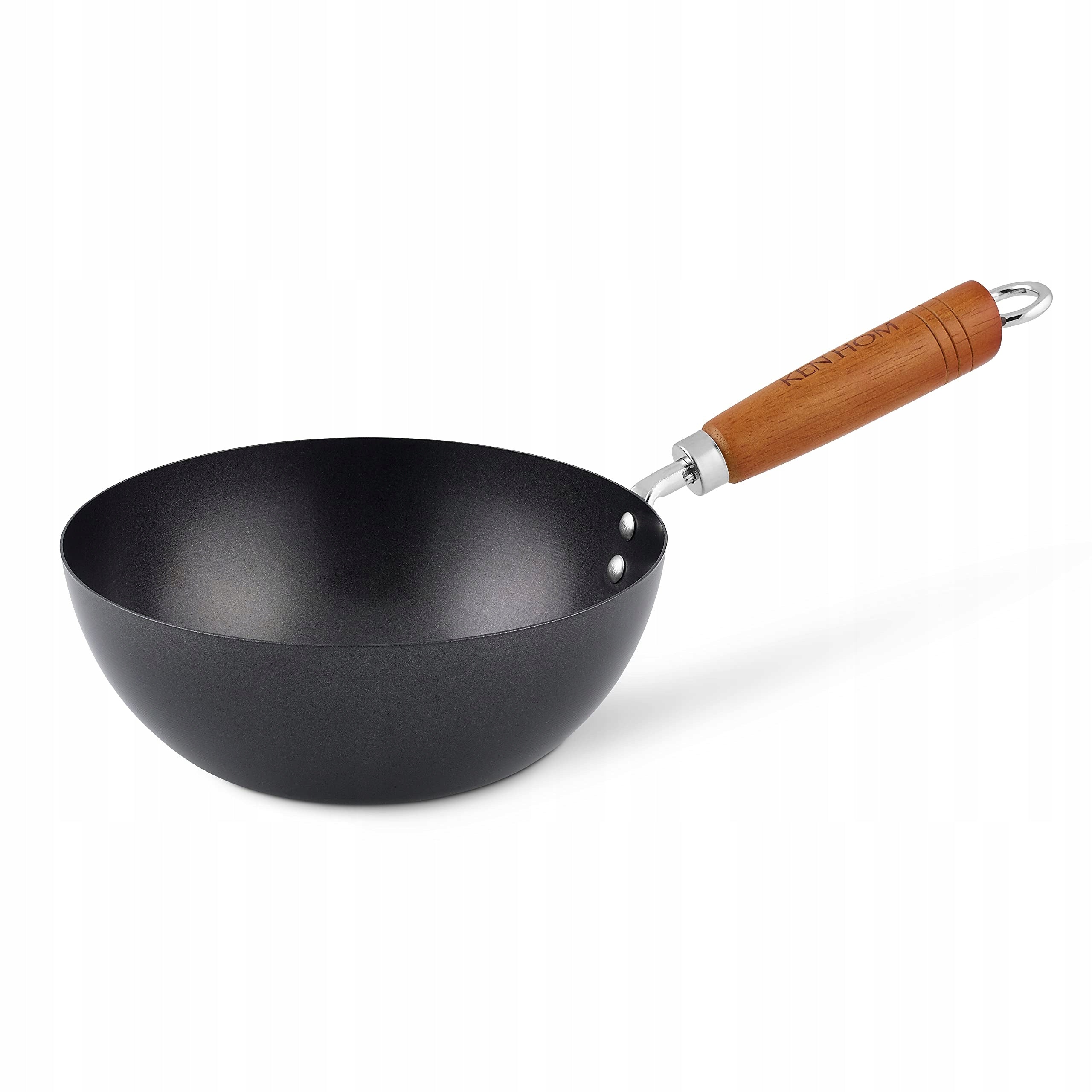 Ken Hom Classic Carbon Steel Wok 20 cm Black/Wooden
