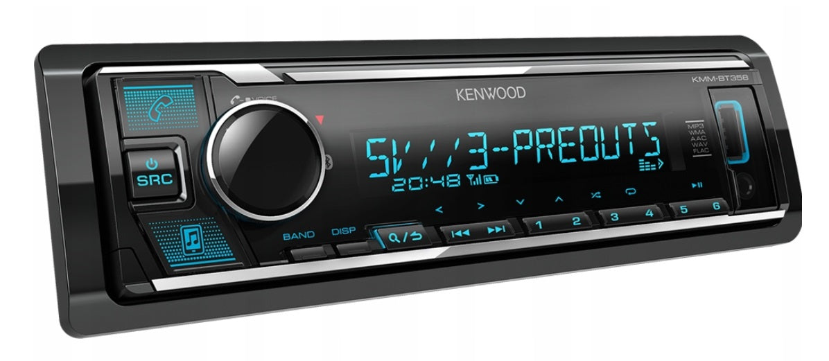 Kenwood KMM-BT358 Car radio Bluetooth MP3 USB AUX VarioColor 3xRCA Manufacturer code 019048233981
