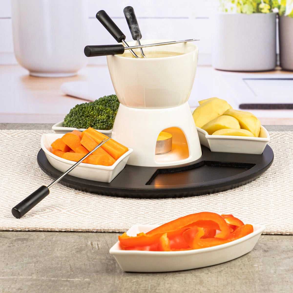 Keramická sada na fondue, 11dílná Brand H-I