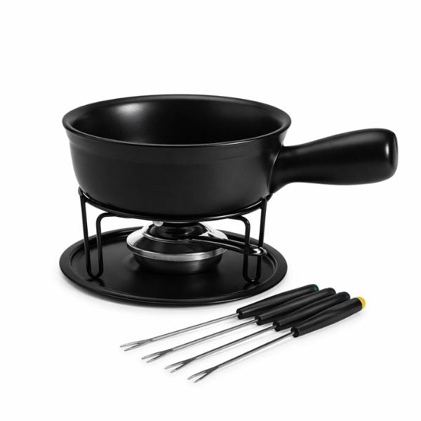 Keramické fondue na sýr či čokoládu Gusta Blac včetně kahanu a vidliček Manufacturer code 13055
