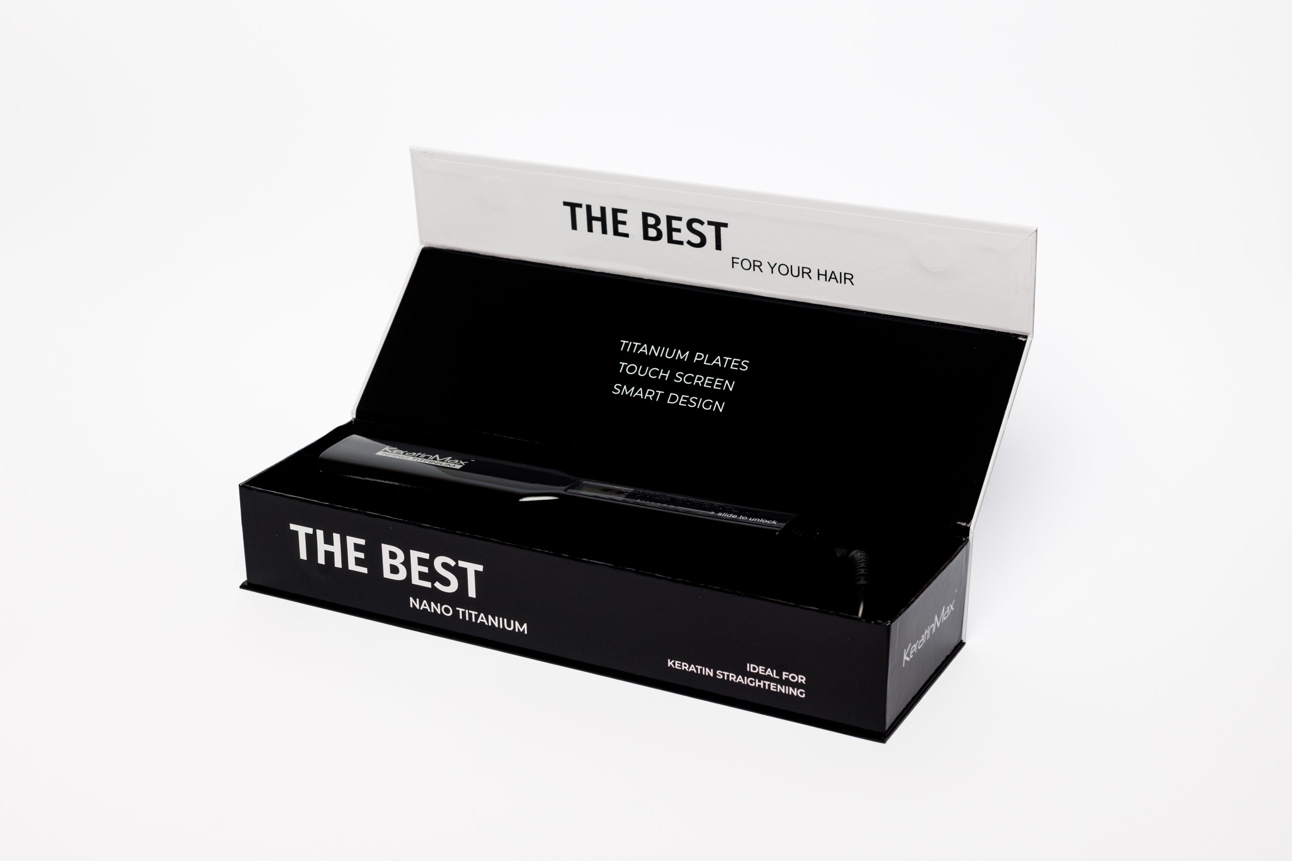 KeratinMax NanoTitanium XL Keratin Straightening Straightener – Black Manufacturer code EU-011