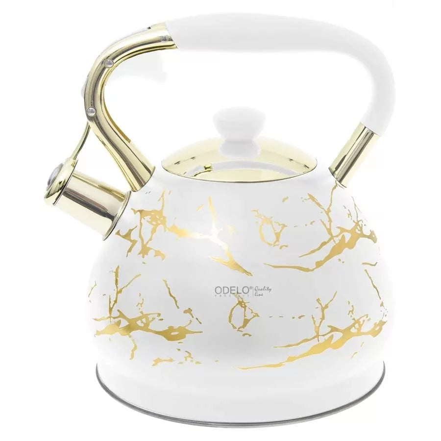 Kettle 3L DARIO White Gold OD2113 Stainless Steel Induction Gas Whistle Packaging status original
