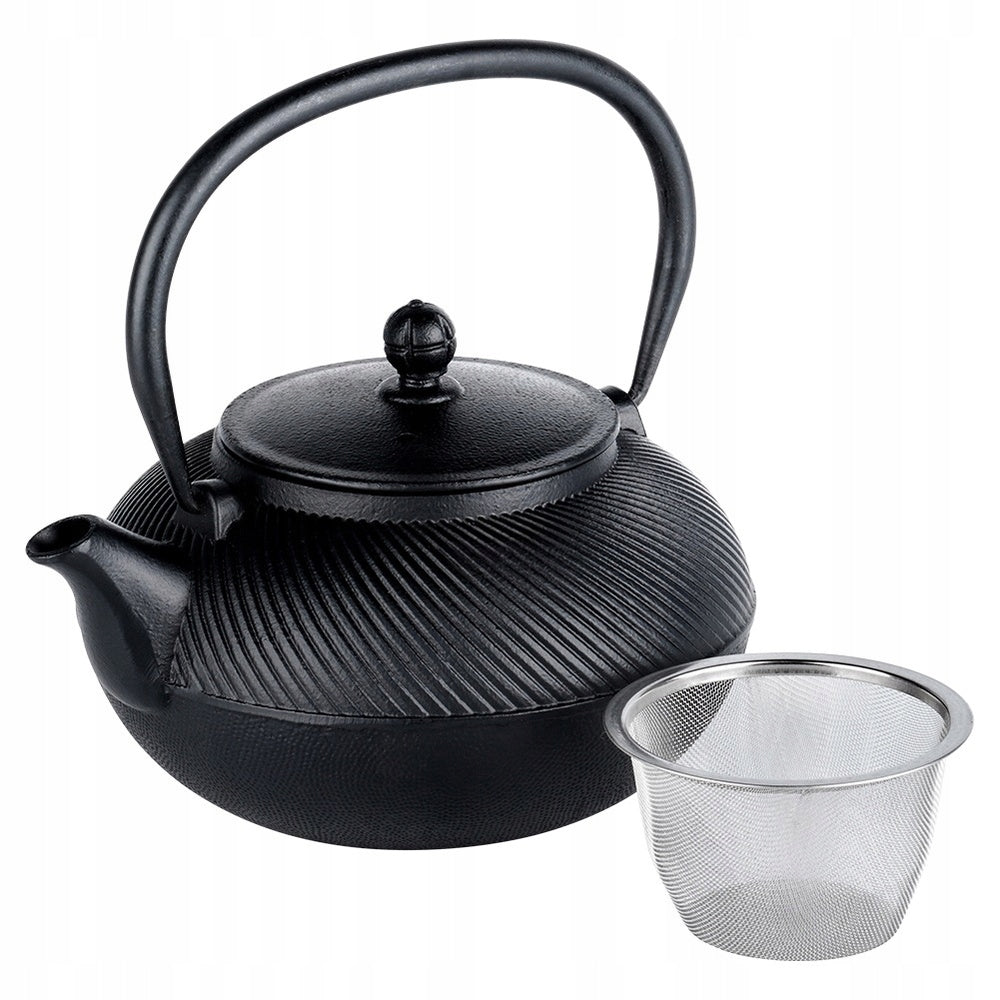 Kettle CAST IRON teapot infuser with tea strainer herbs 1L Brand Vilde