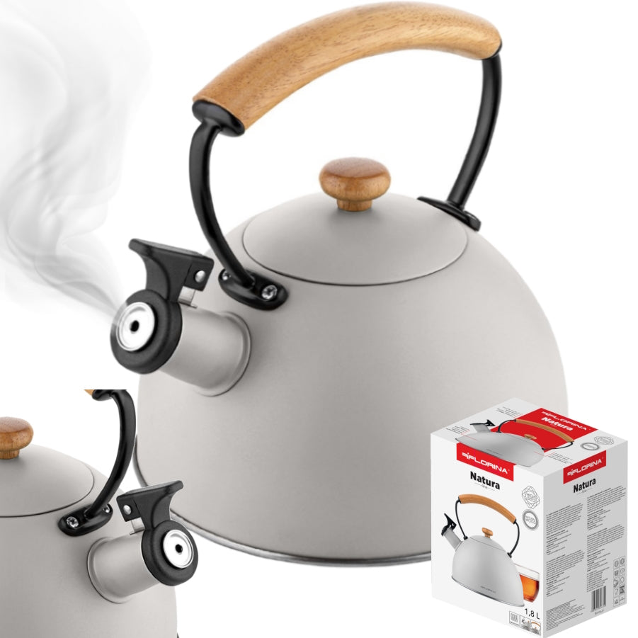 Kettle FLORINA NEW Natura Line INDUCTION 1,8L Grey
