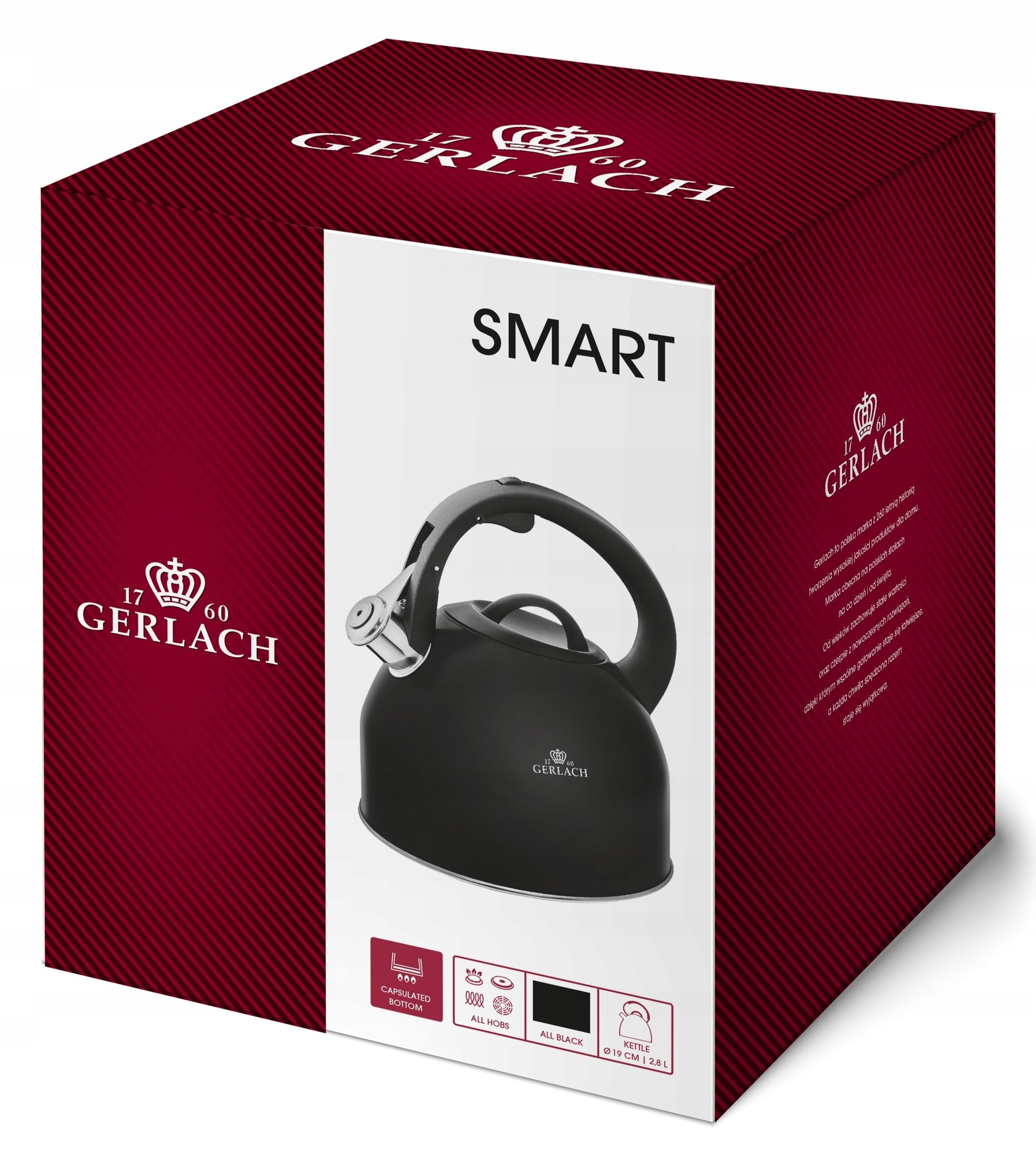Kettle GERLACH Ambiente 2.8 l Black Manufacturer code 5901035 508415