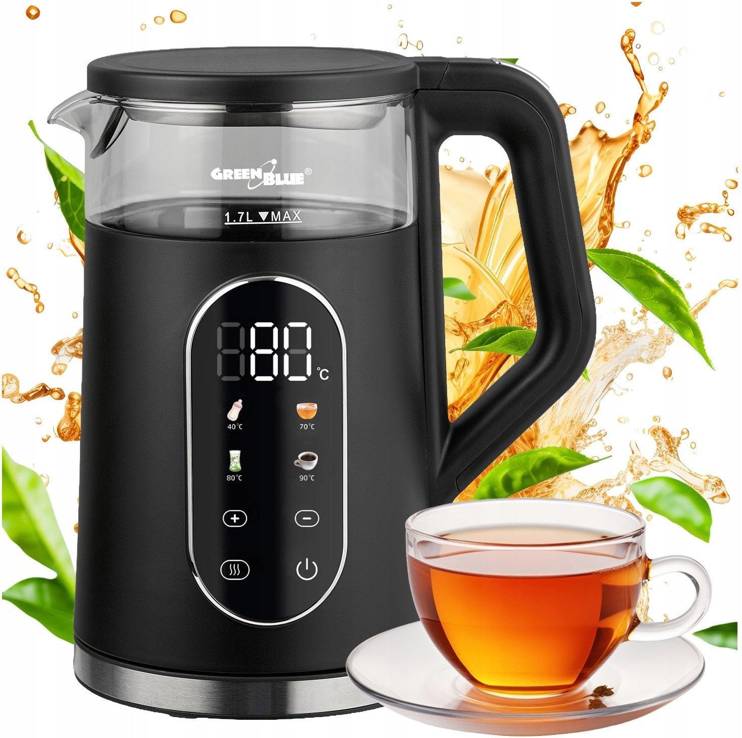 Kettle GreenBlue Cordless kettle 1,7l GreenBlue GB670 B