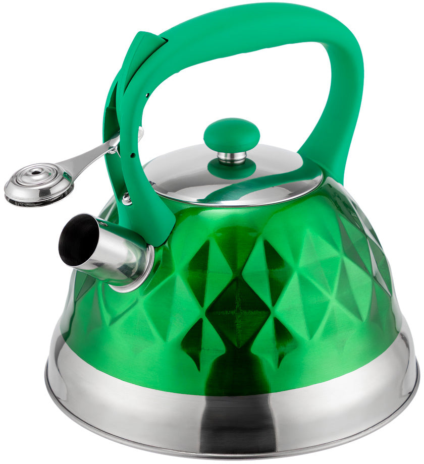 Kettle With Whistle Steel Green Crystal 3L EliteHoff PREMIUM EAN (GTIN) 5907768750336