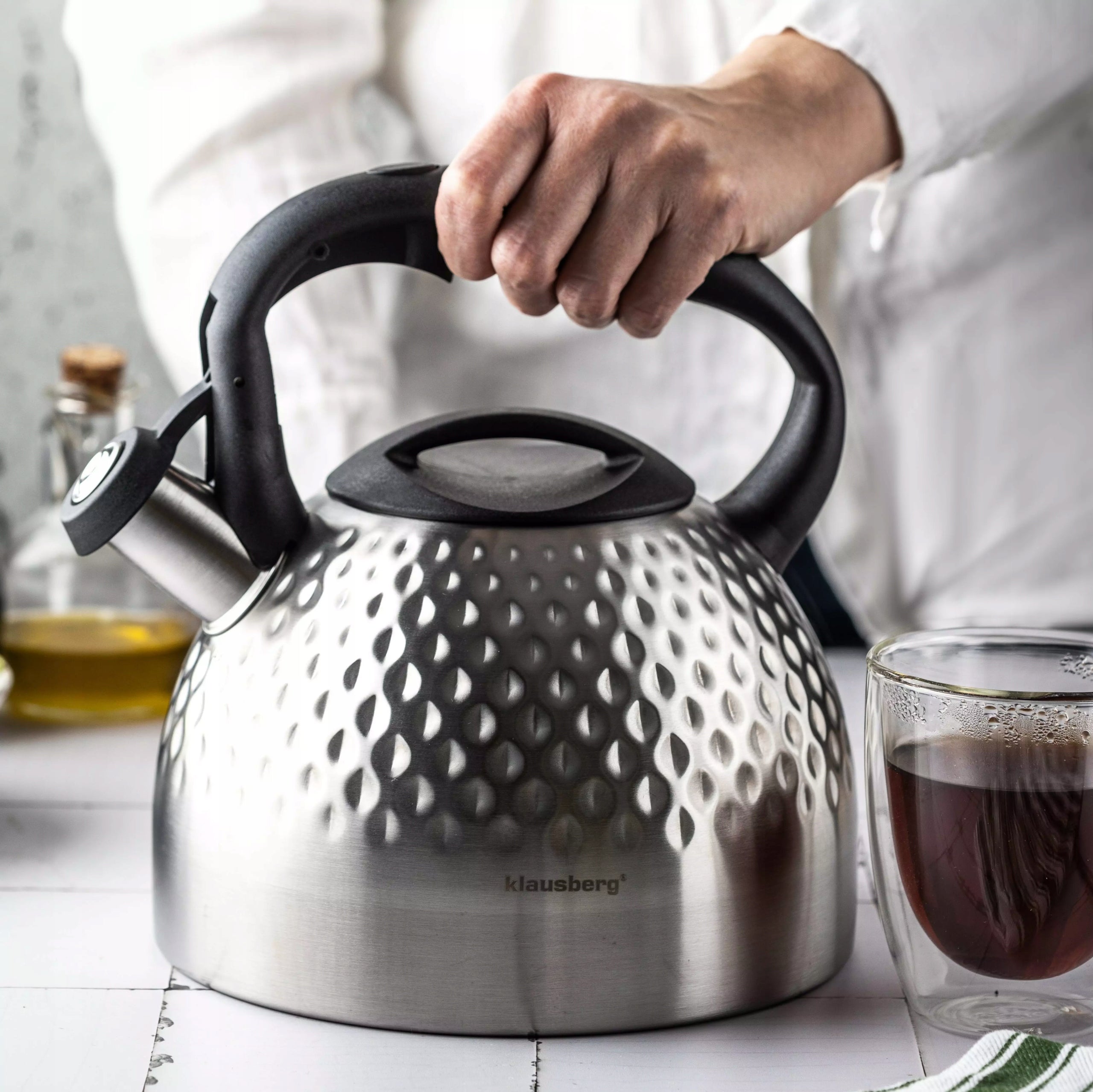 Kettle, steel, 3l, silver Klausberg, KB-7642 Kind traditional kettle