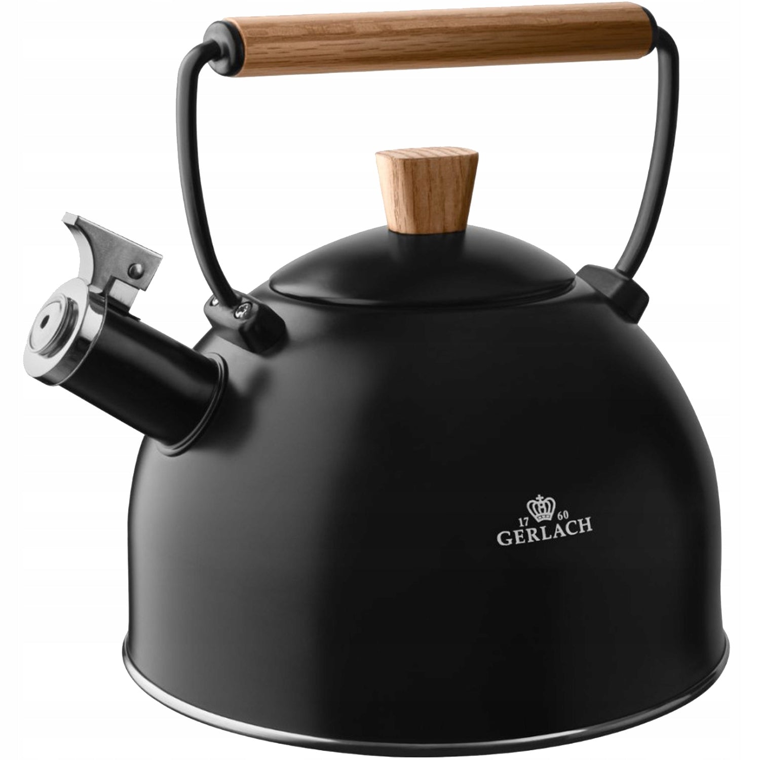 Kettle traditional steel wooden thick bottom whistle Natur Gerlach 2,5L Manufacturer code 320C