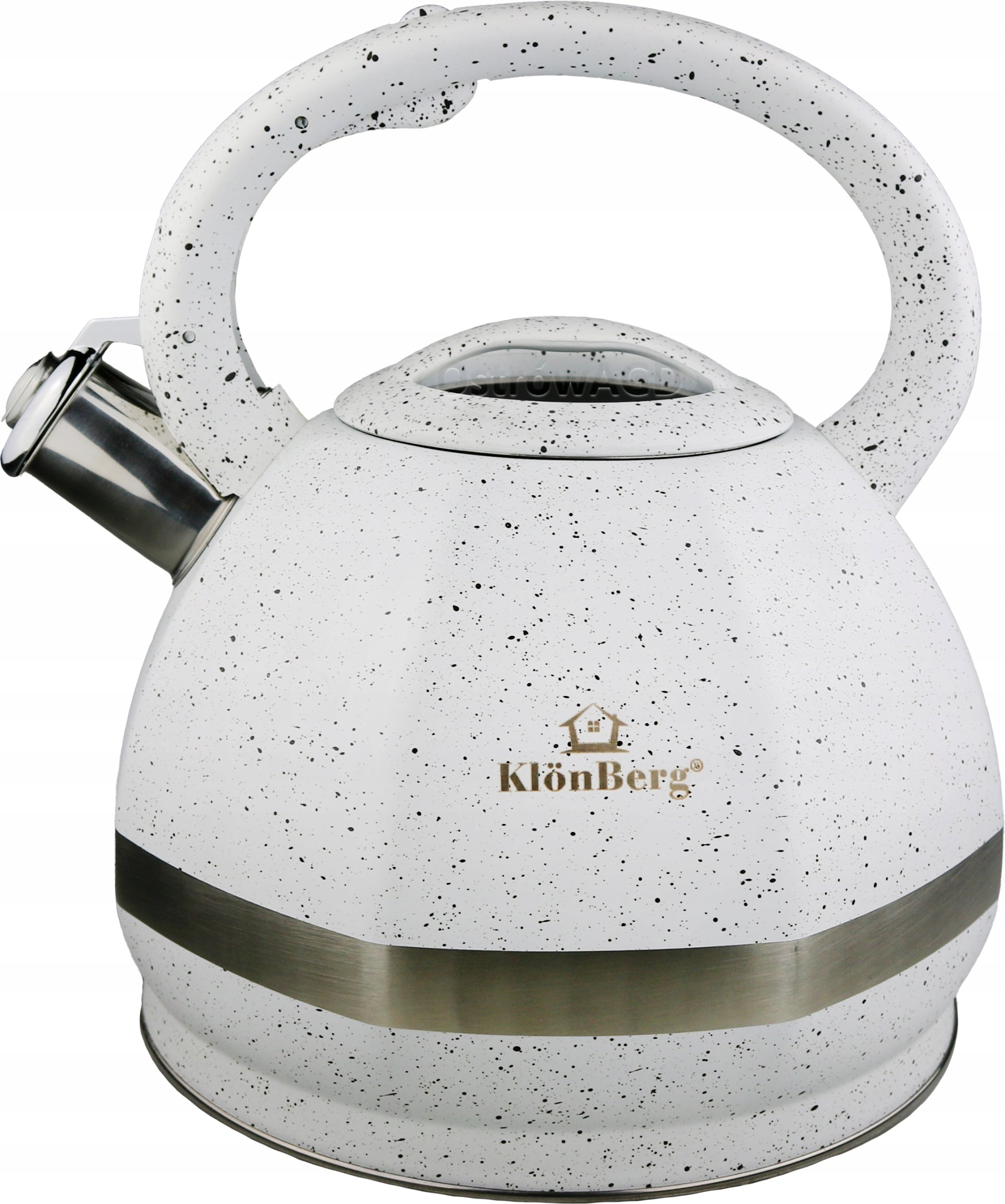 Kettle with Whistle Steel Marble 3L Induction Gas KlonBerg Premium