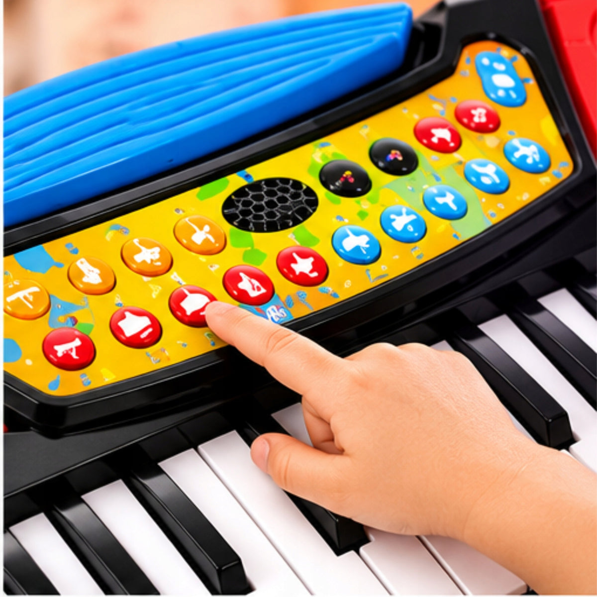 Keyboard Kids Piano Microphone Kibord Stool Chair 37 Keys Manufacturer code pianinko z mikrofonem 37 klawiszy dla dzieci