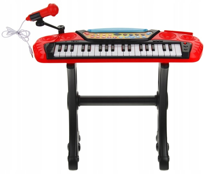 Keyboard Piano Organ for Kids Microphone Stool Red Recording Brand Nobo Kids