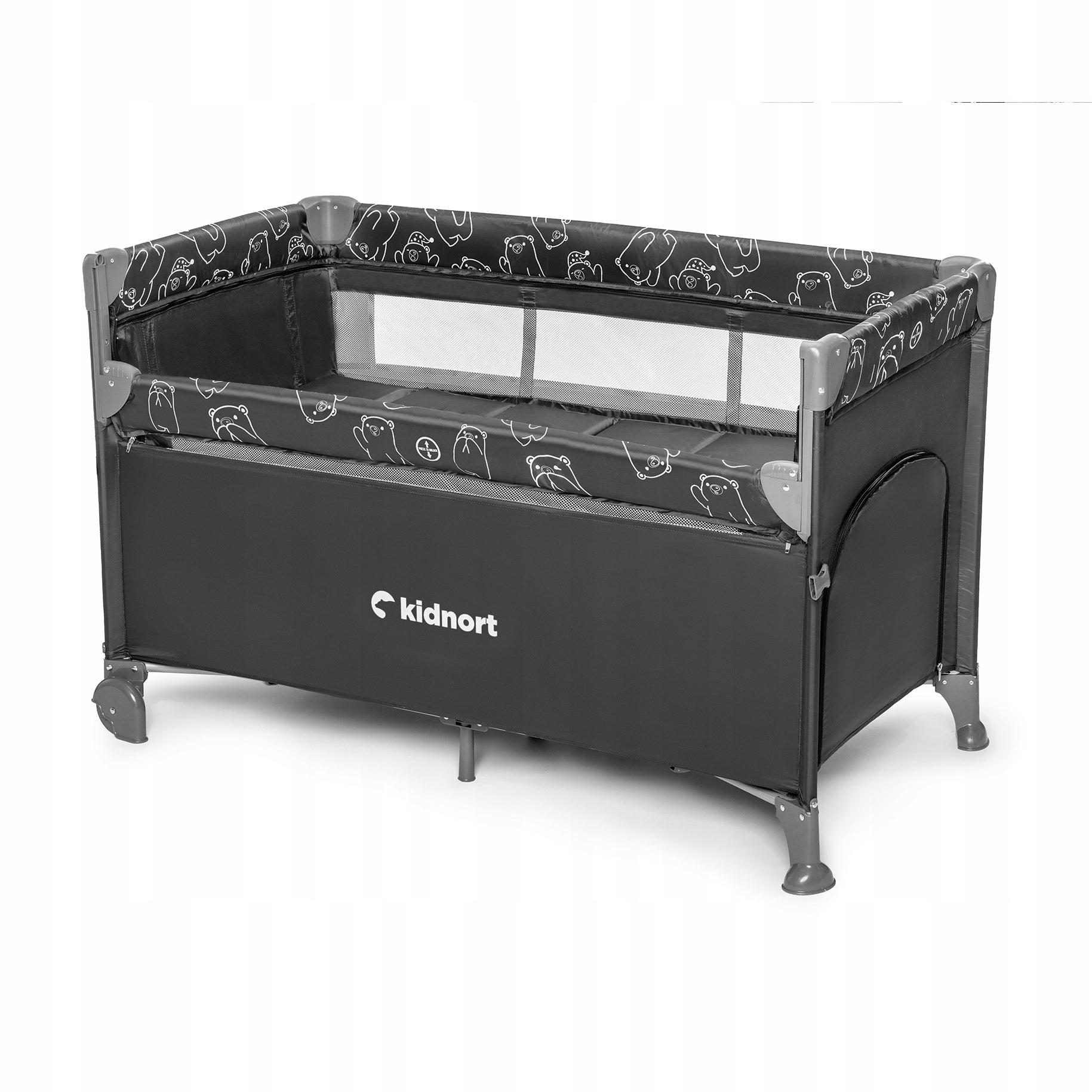 Kidnort Travel cot Näste 3in1 - cot, extra bed and playpen Grey Brand Kidnort