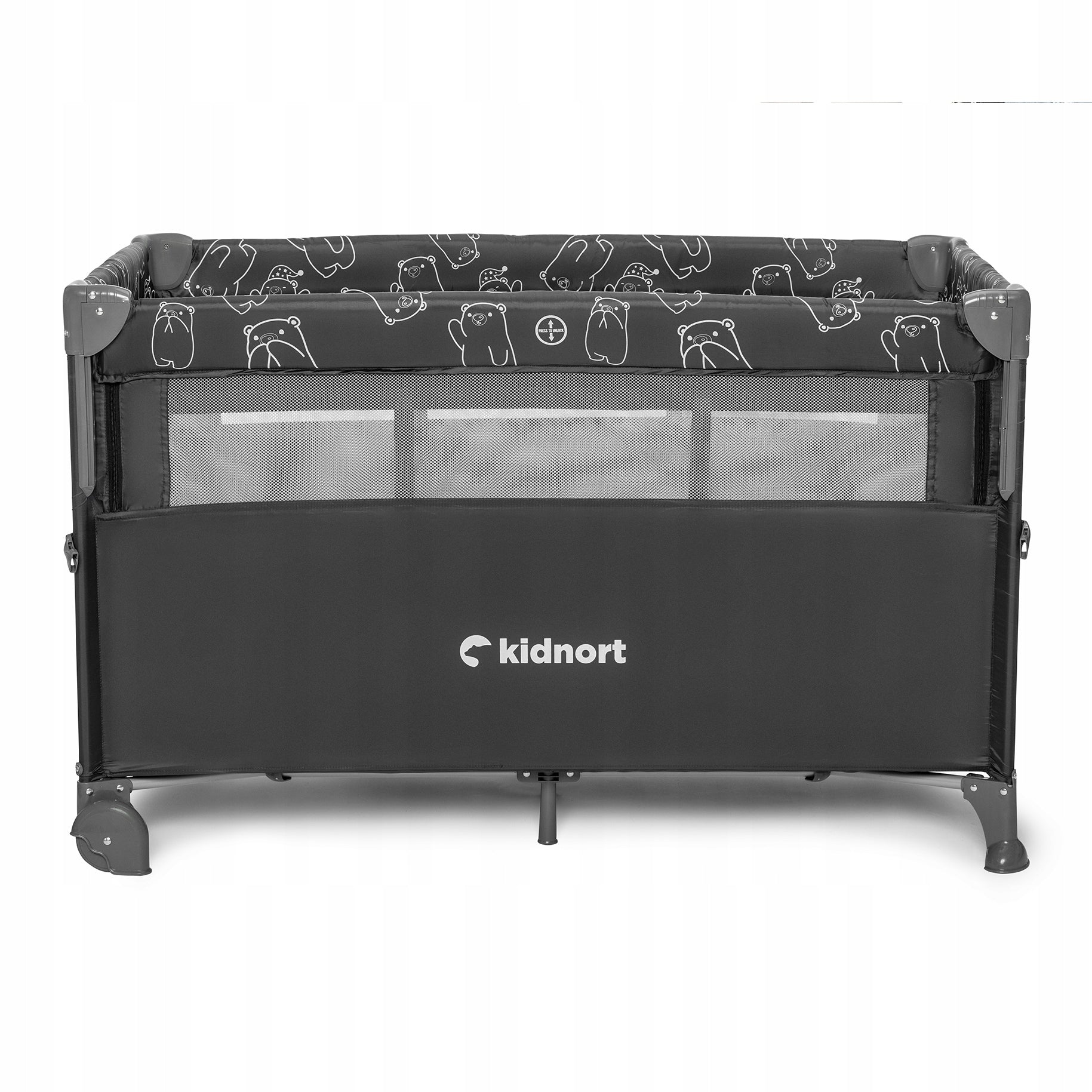 Kidnort Travel cot Näste 3in1 - cot, extra bed and playpen Grey Manufacturer code DK-070637