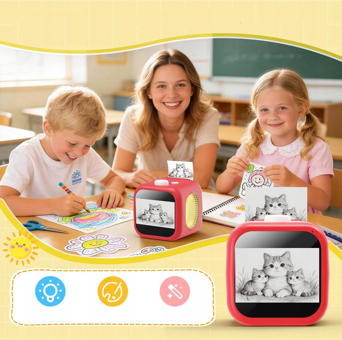 Kids AI voice printer,DIY electronic pet,Mini Sticker Printer For Kids Gift Manufacturer code 4896031770922