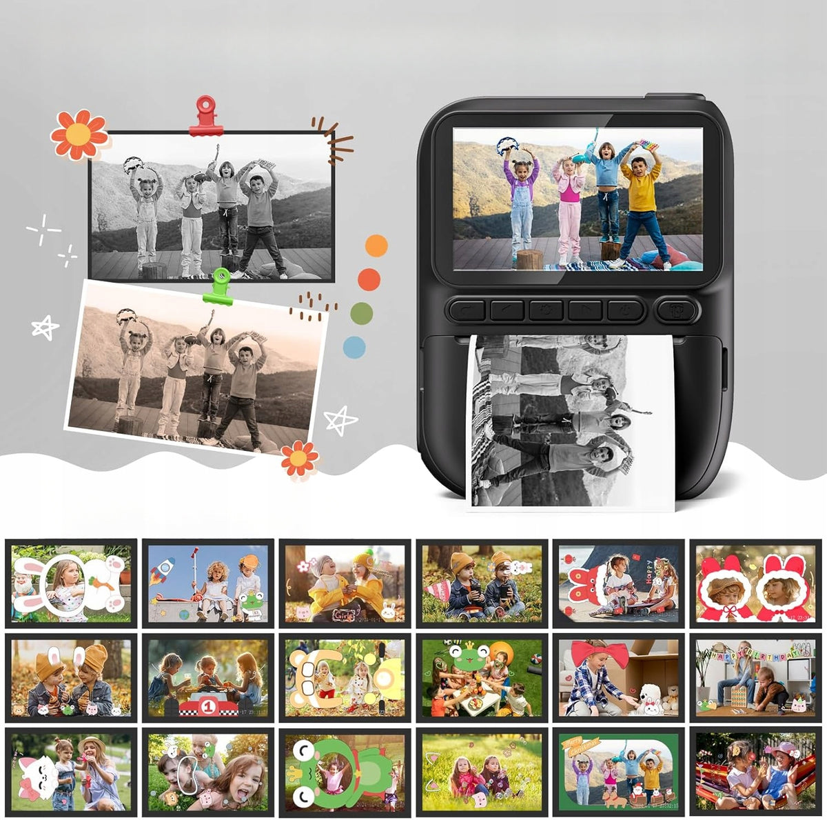 Kids Camera Instant With 1080p 3 inch 32GB Printer Manufacturer code Aparat fotograficzny dla dzieci natychmiastow
