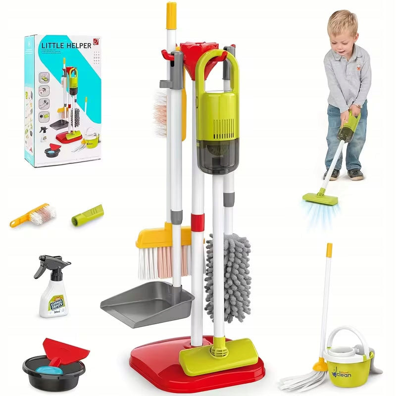 Kids Cleaning Kit 14in1 Vacuum Cleaner Mop Bucket