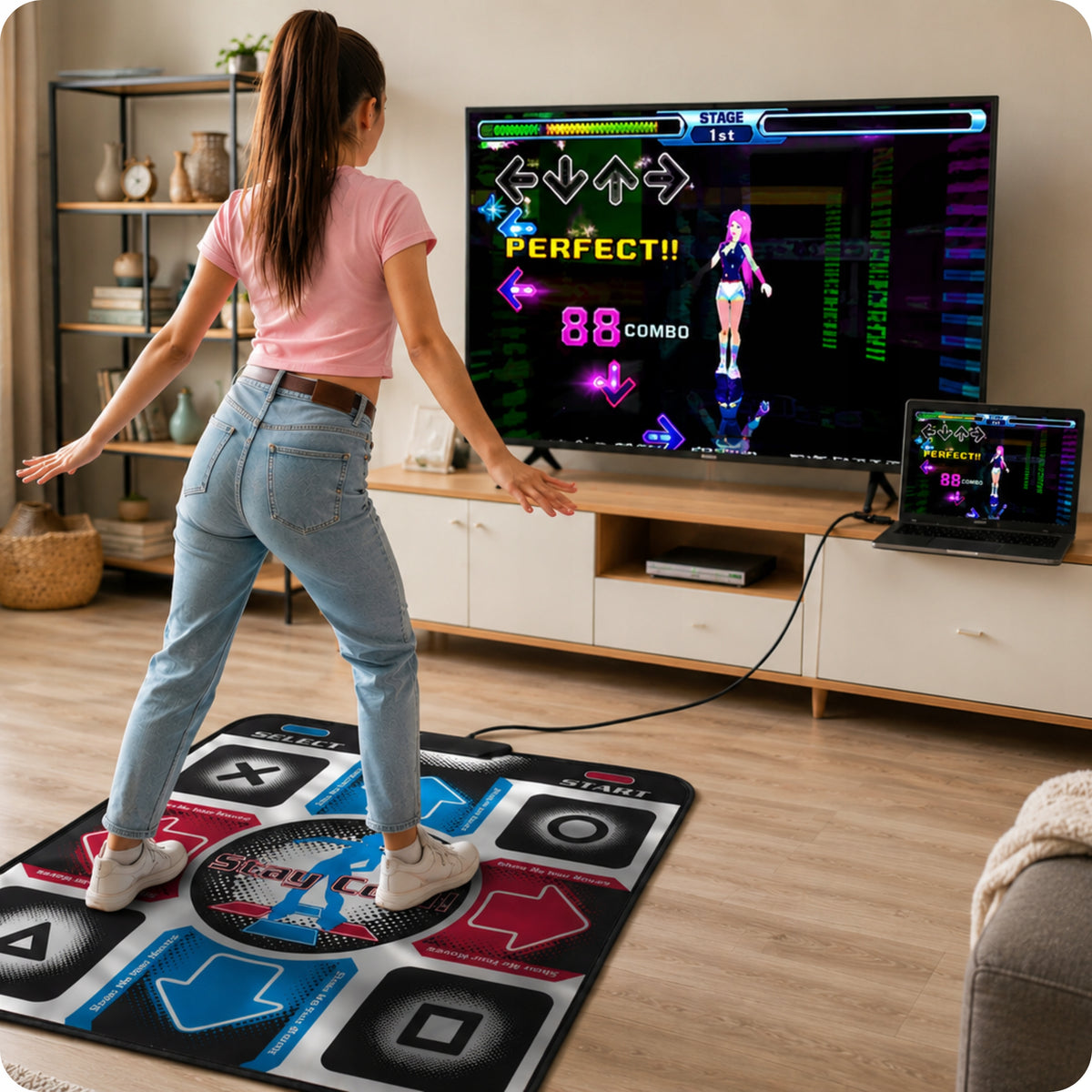 Kids Dance Mat Musical Dance StepMania Computer USB Controller Packaging status original