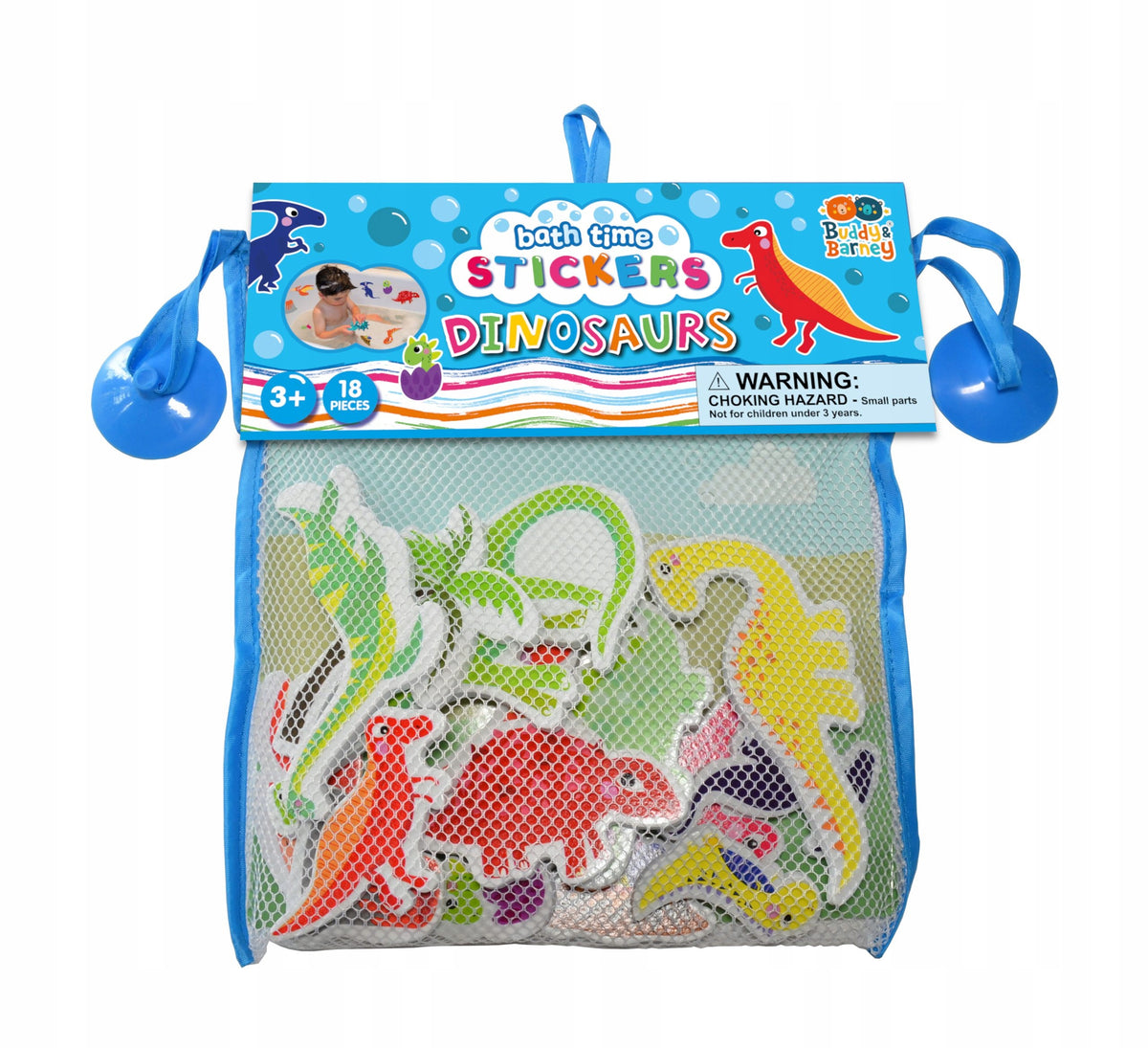 Kids Foam Stickers Dinosaurs BuddyBarney Bath Toy