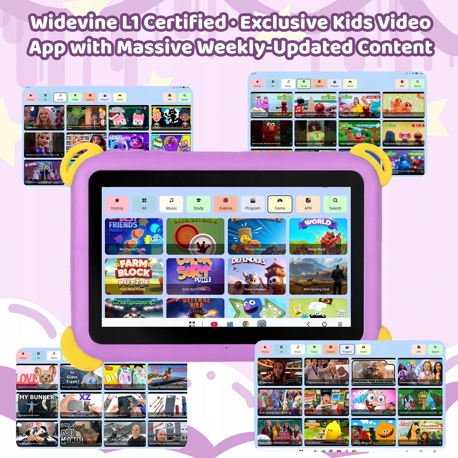 Kids Tablet 7 inch Android 15 3GB/64GB Parental Control AI Dual Cam WiFi 6 Packaging status original
