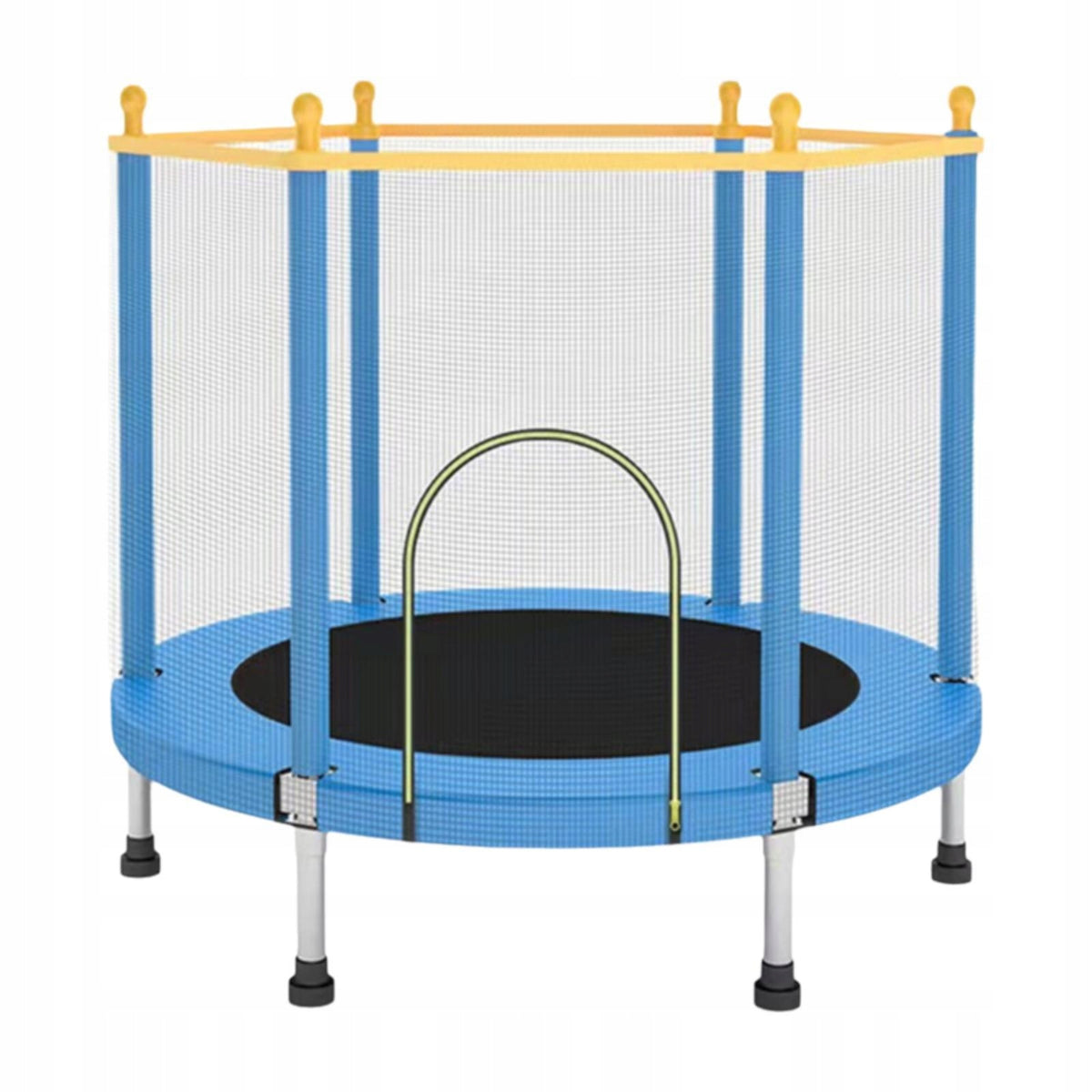 Kids Trampoline Mini Trampoline Enclosure Net Portable Non Slip blue