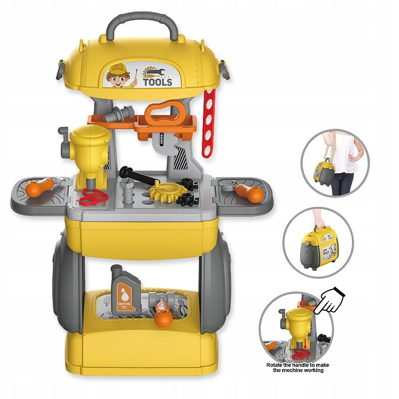Kids Workshop DIY Kit Tools 3in1 Portable Suitcase Packaging status original
