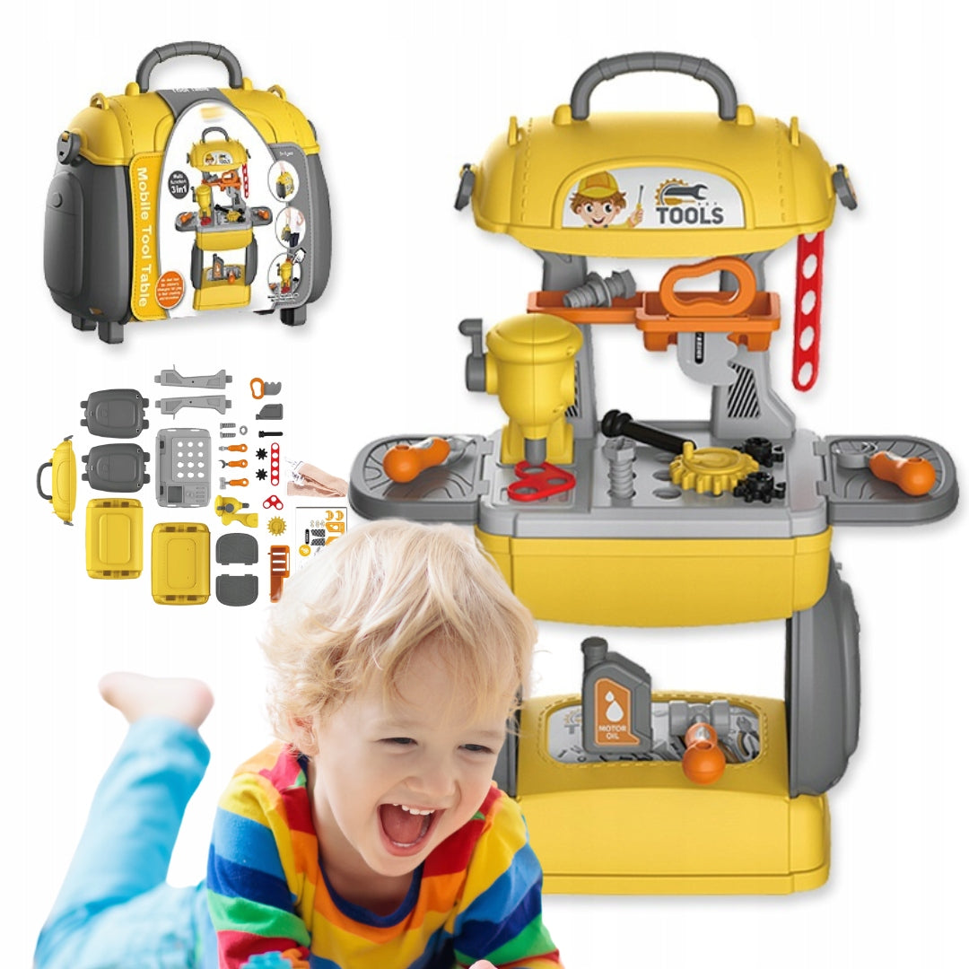 Kids Workshop DIY Kit Tools 3in1 Portable Suitcase