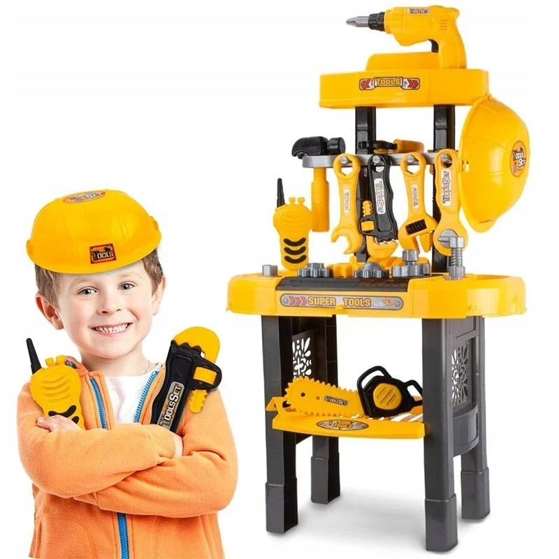 Kids Workshop DIY Kit Tools Toy Large Table