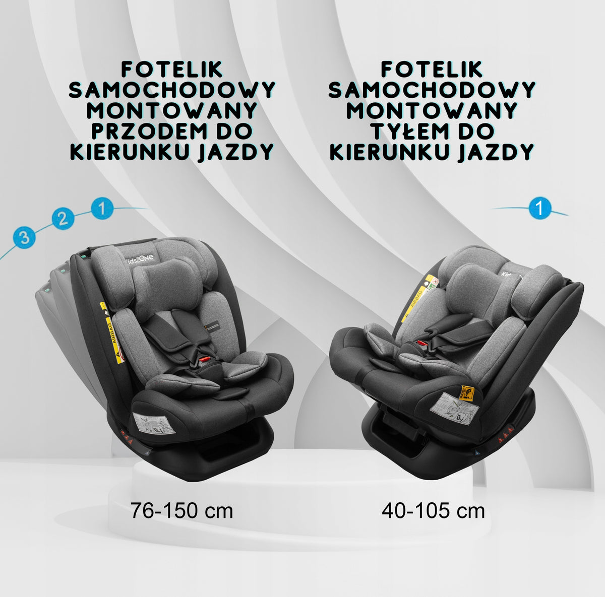 Kids Zone i-Size car seat 40-150 cm 0-36 kg without isofix Manufacturer code Basic
