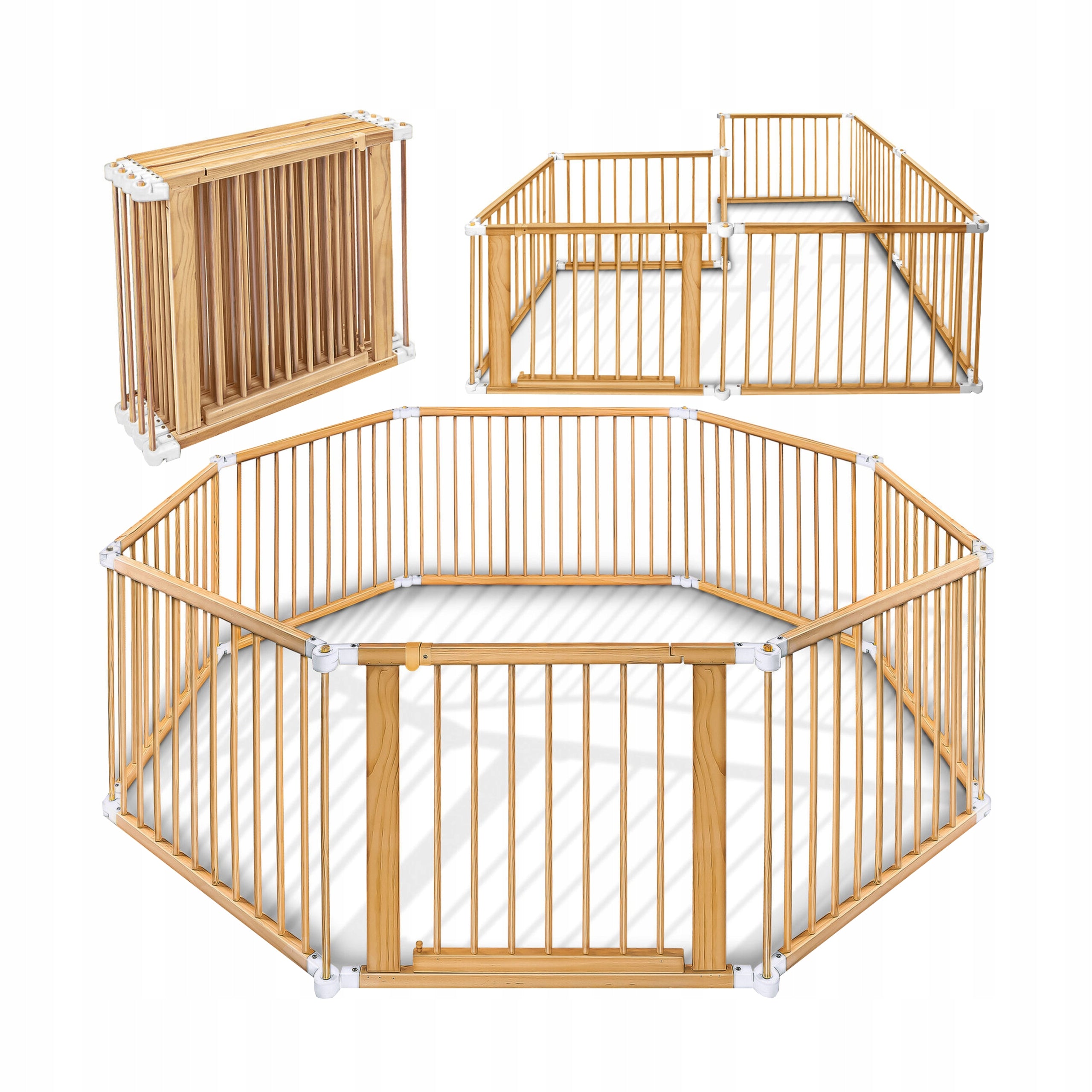 Kiduku WOODEN PLAYPEN FOR CHILDREN 720 x 70 cm