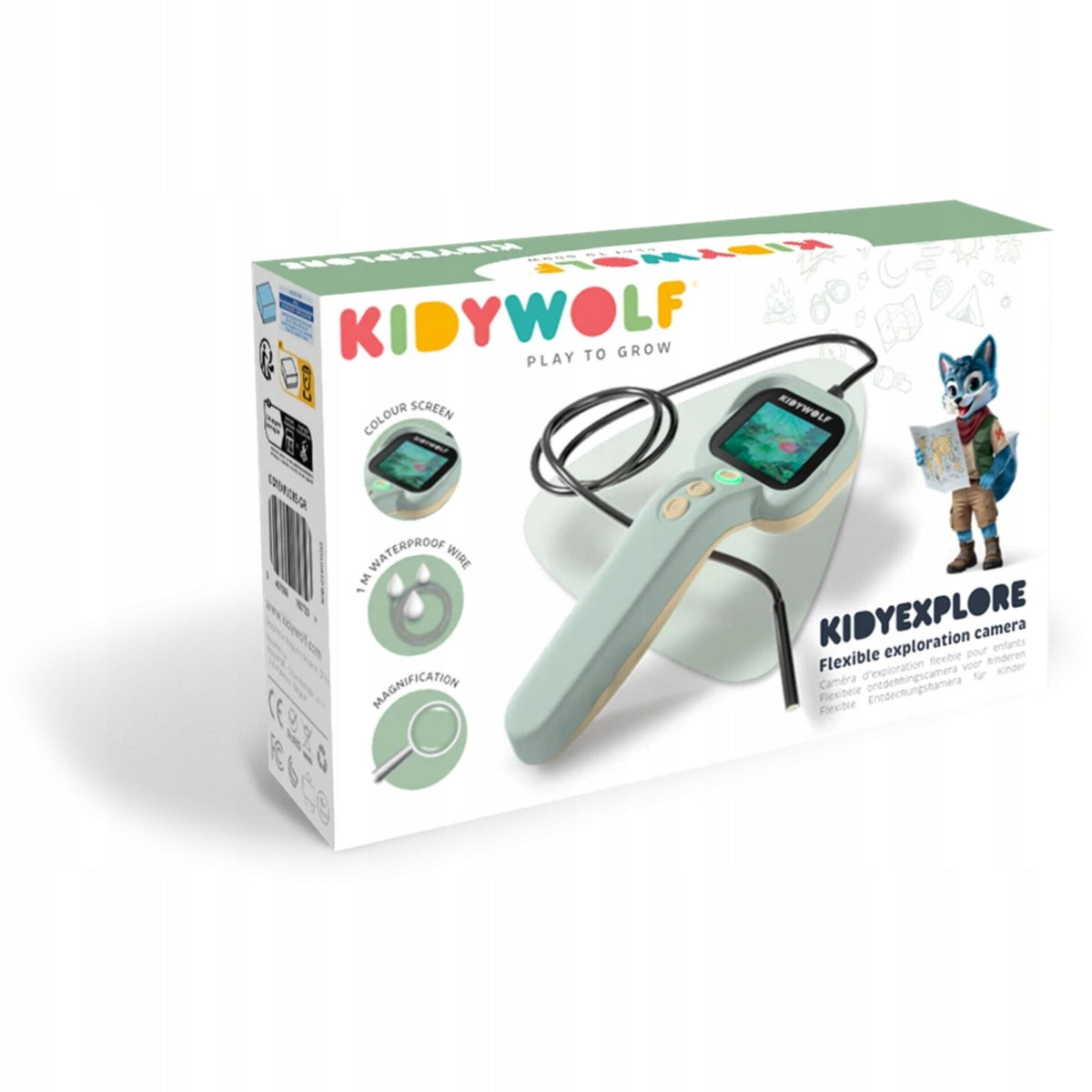 Kidywolf Kids Endoscope Camera Packaging status original